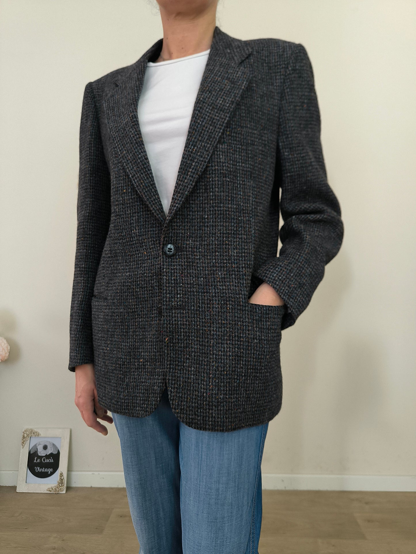 Blazer in tweed inglese Harris Tweed