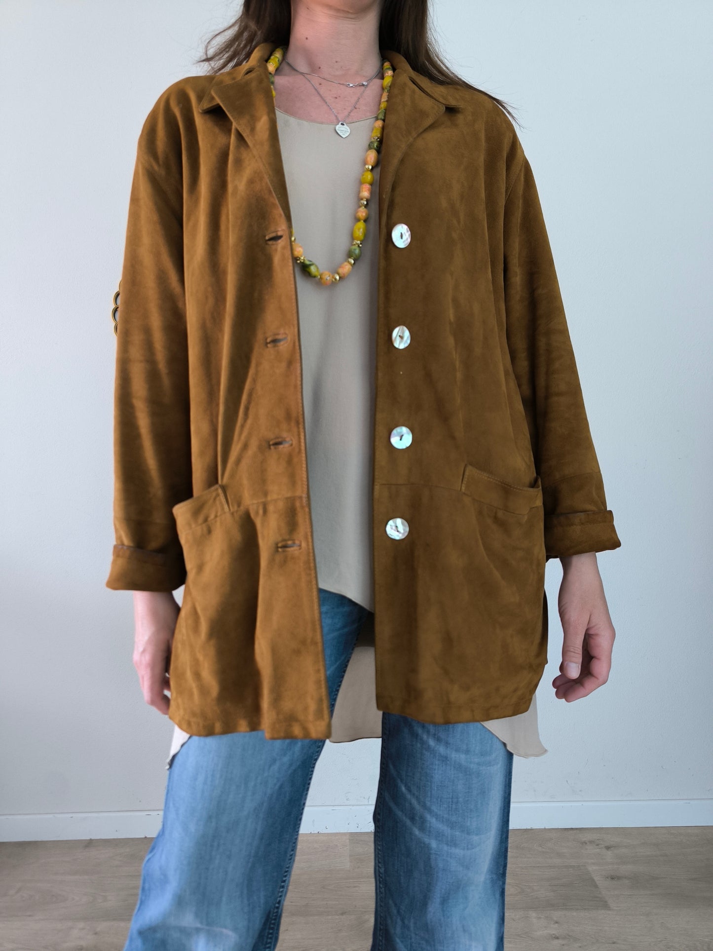 Giacca in camoscio vintage tg M/L