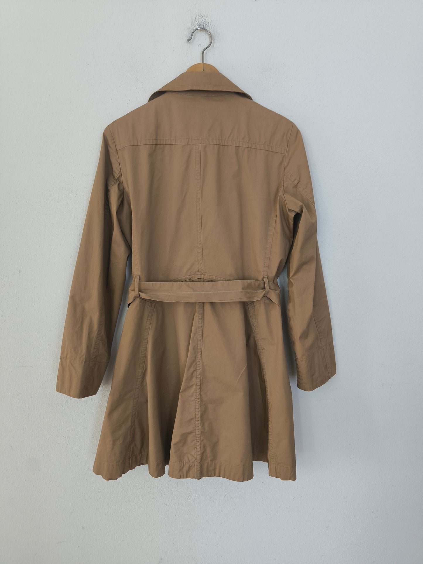Trench cammello in cotone