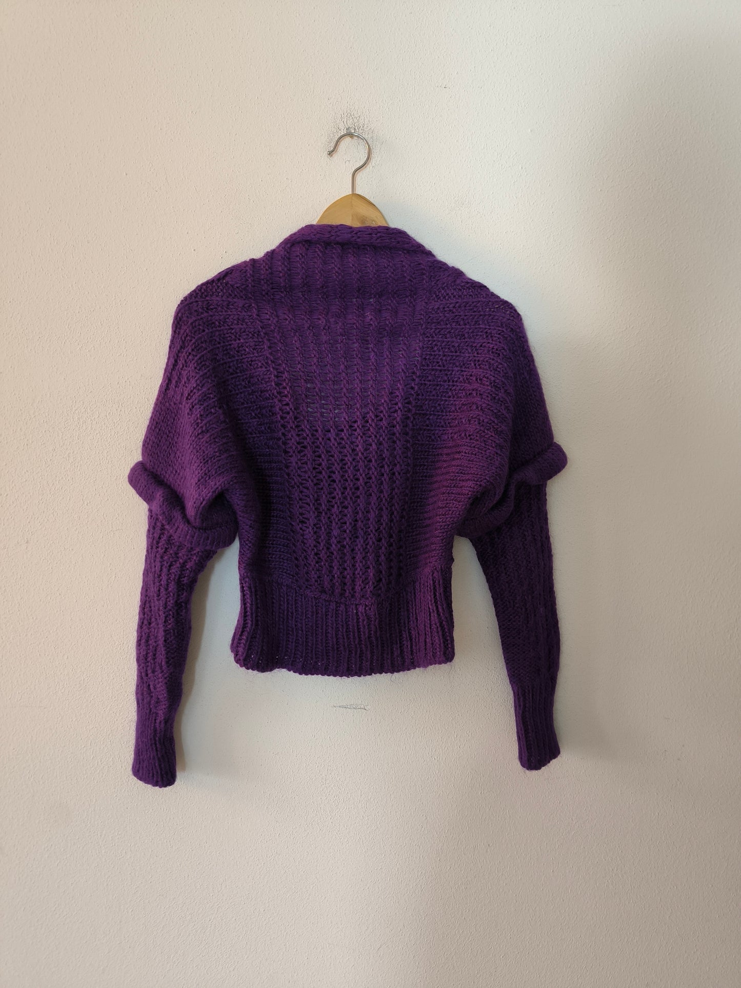 Maglione a maglia viola tg U
