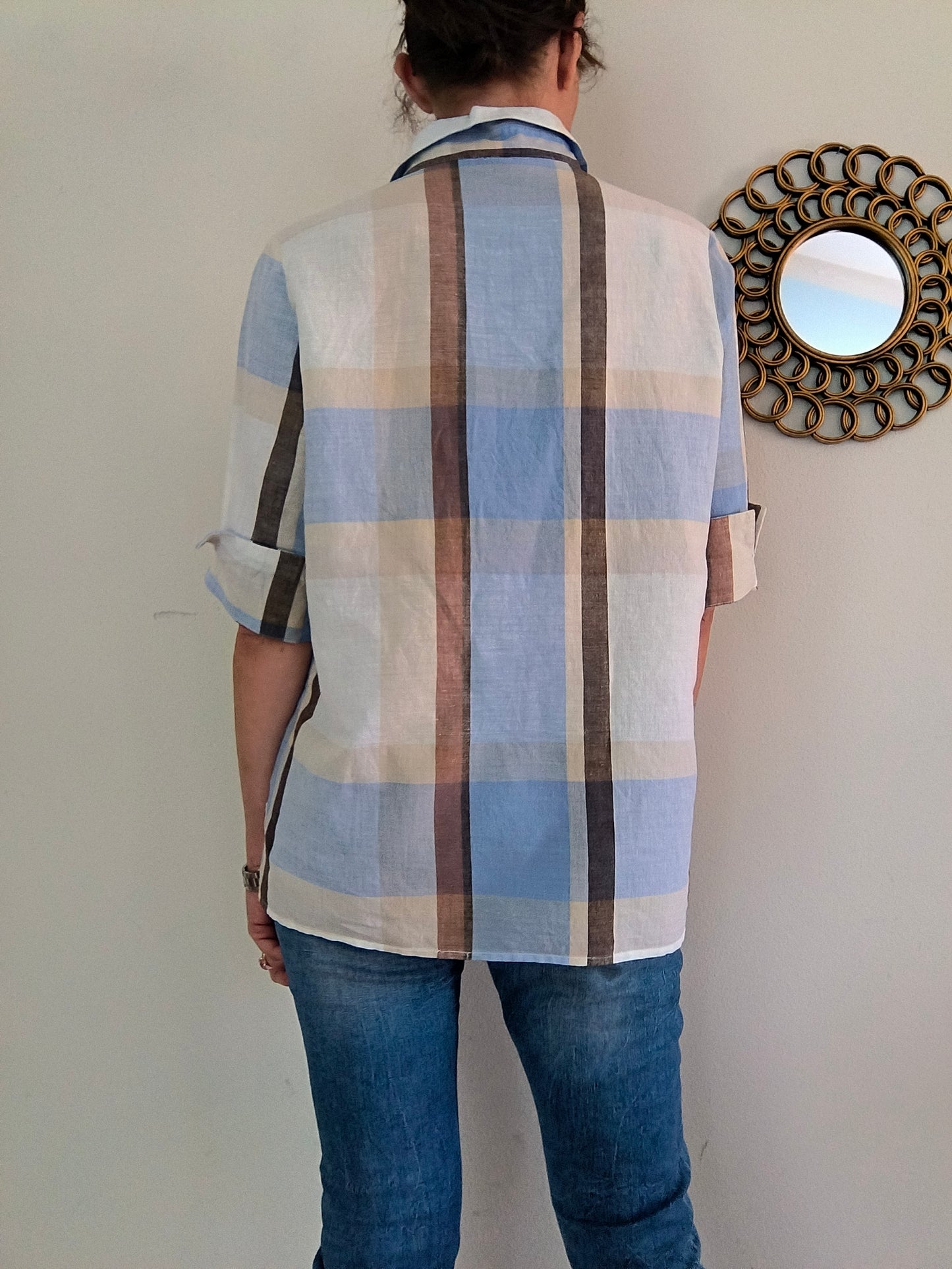 Camicia in cotone a quadri