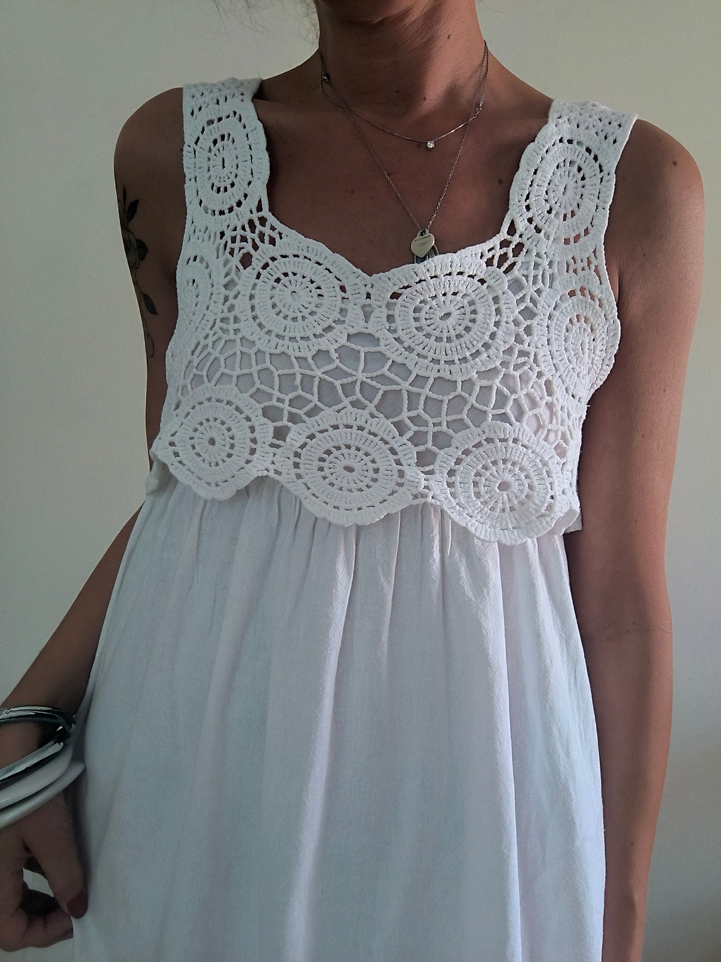 Abito Sisley in cotone bianco
