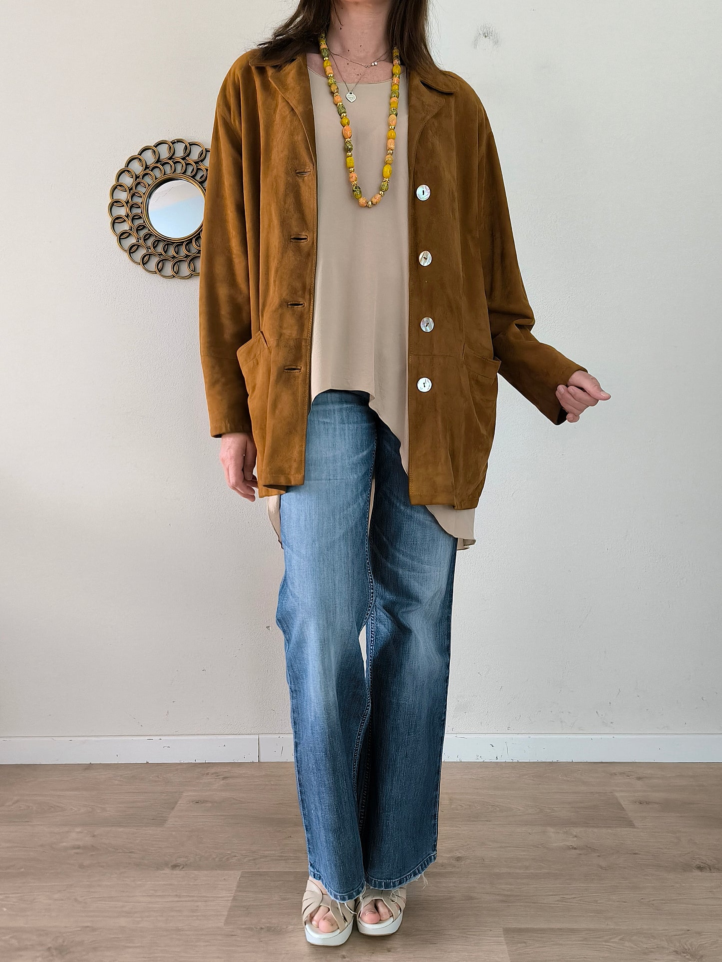 Giacca in camoscio vintage tg M/L