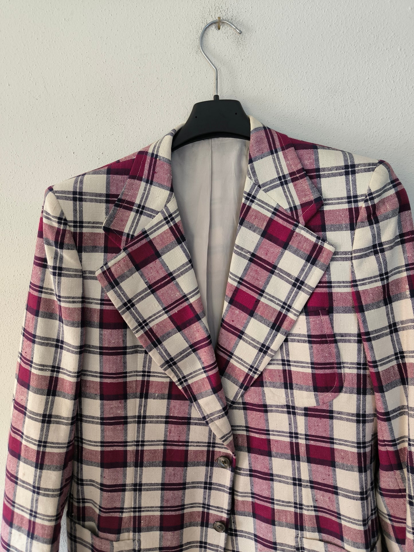 Blazer sartoriale vintage unisex a quadri tg M
