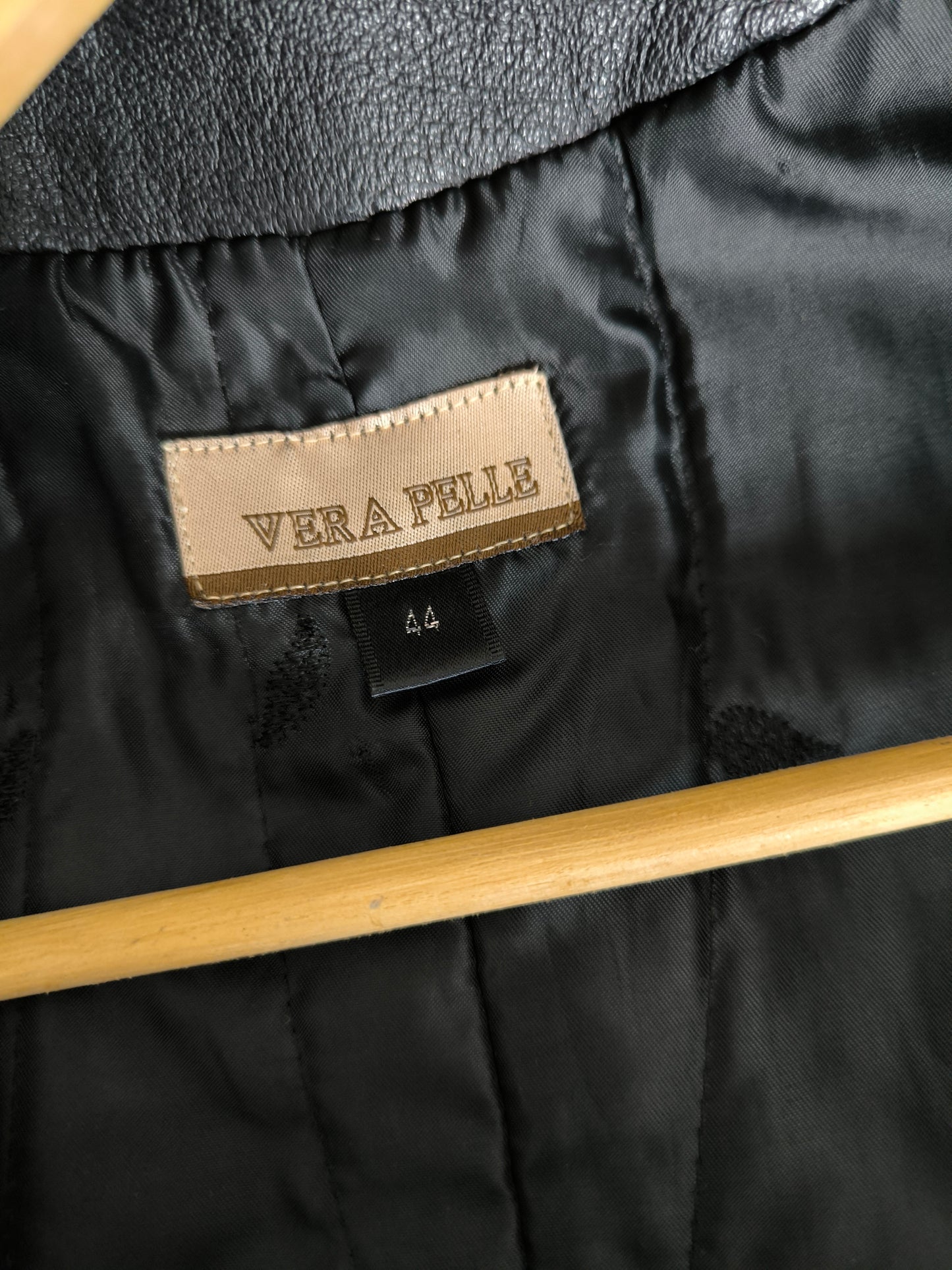 Cappotto vera pelle nero