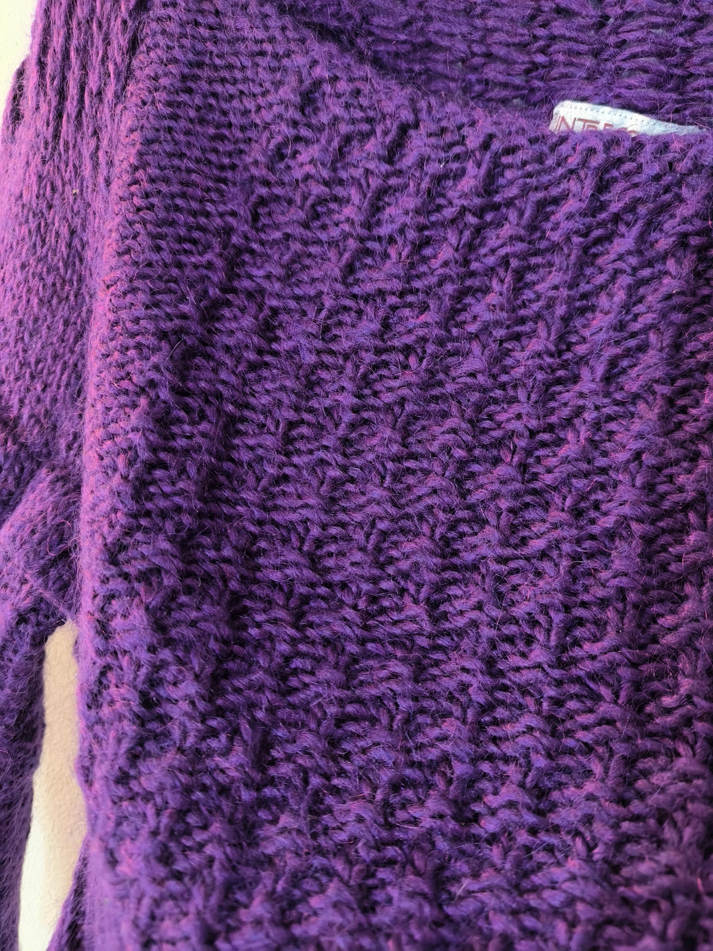 Maglione a maglia viola tg U