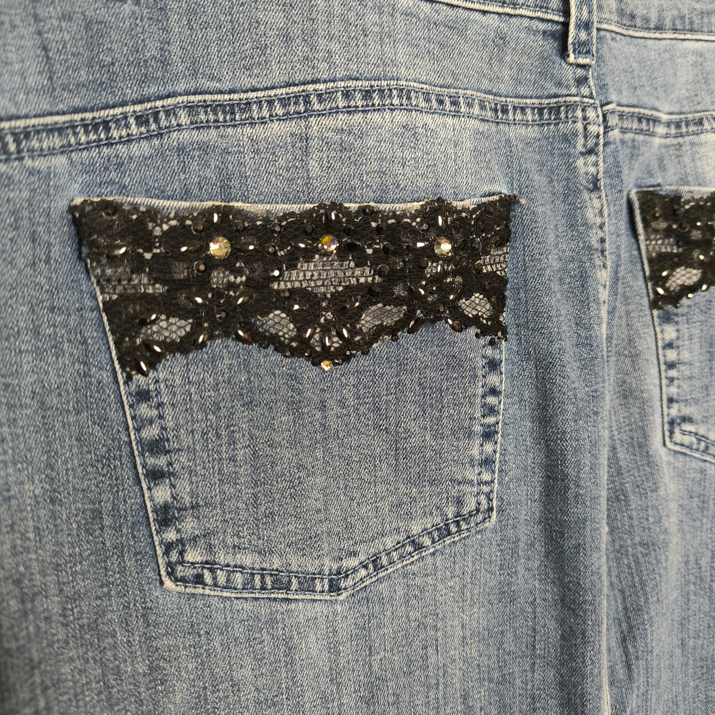 Gonna in Denim Angelo Marani con pizzo tg 50