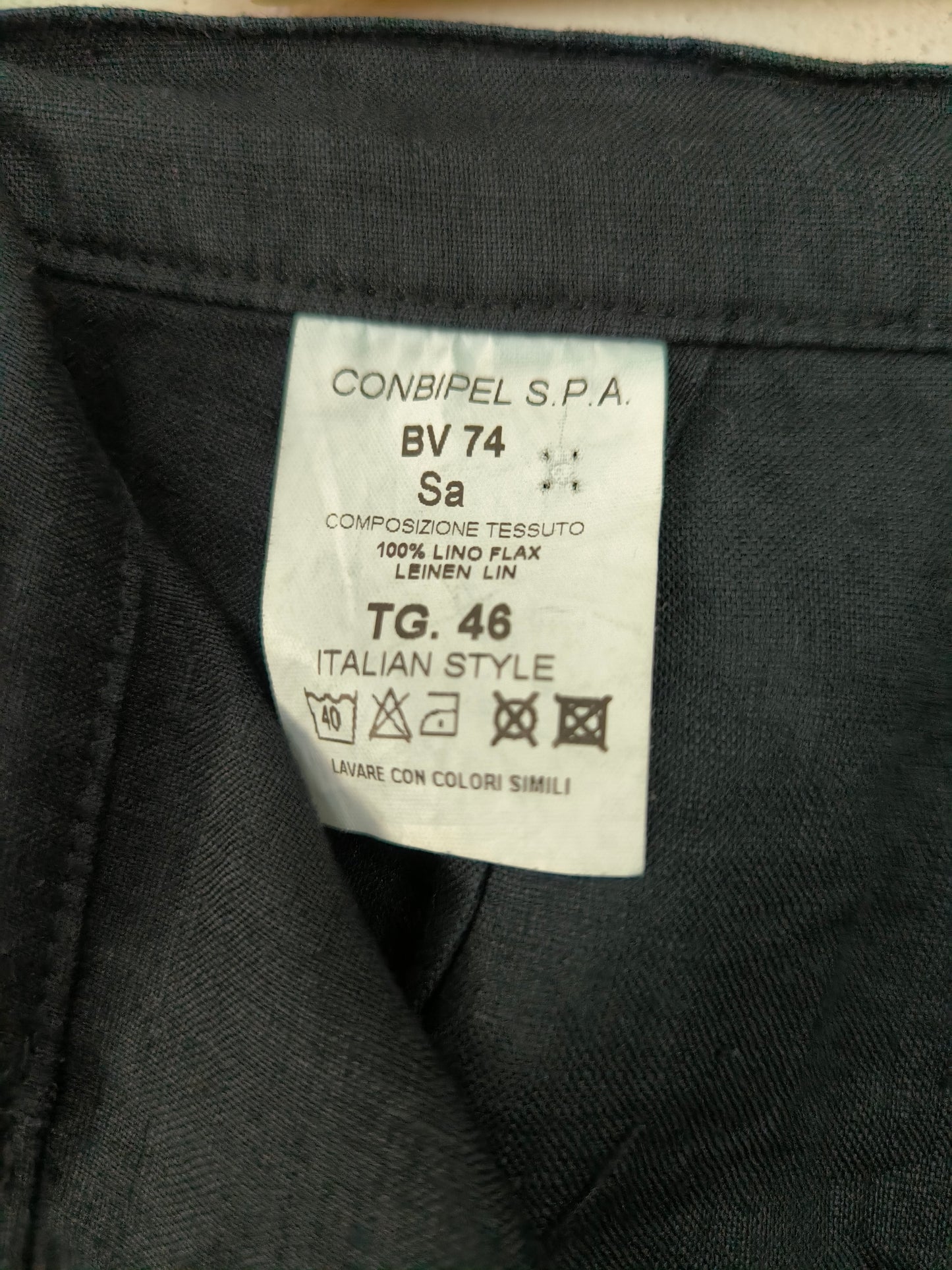 Pantalone Niama in puro lino nero