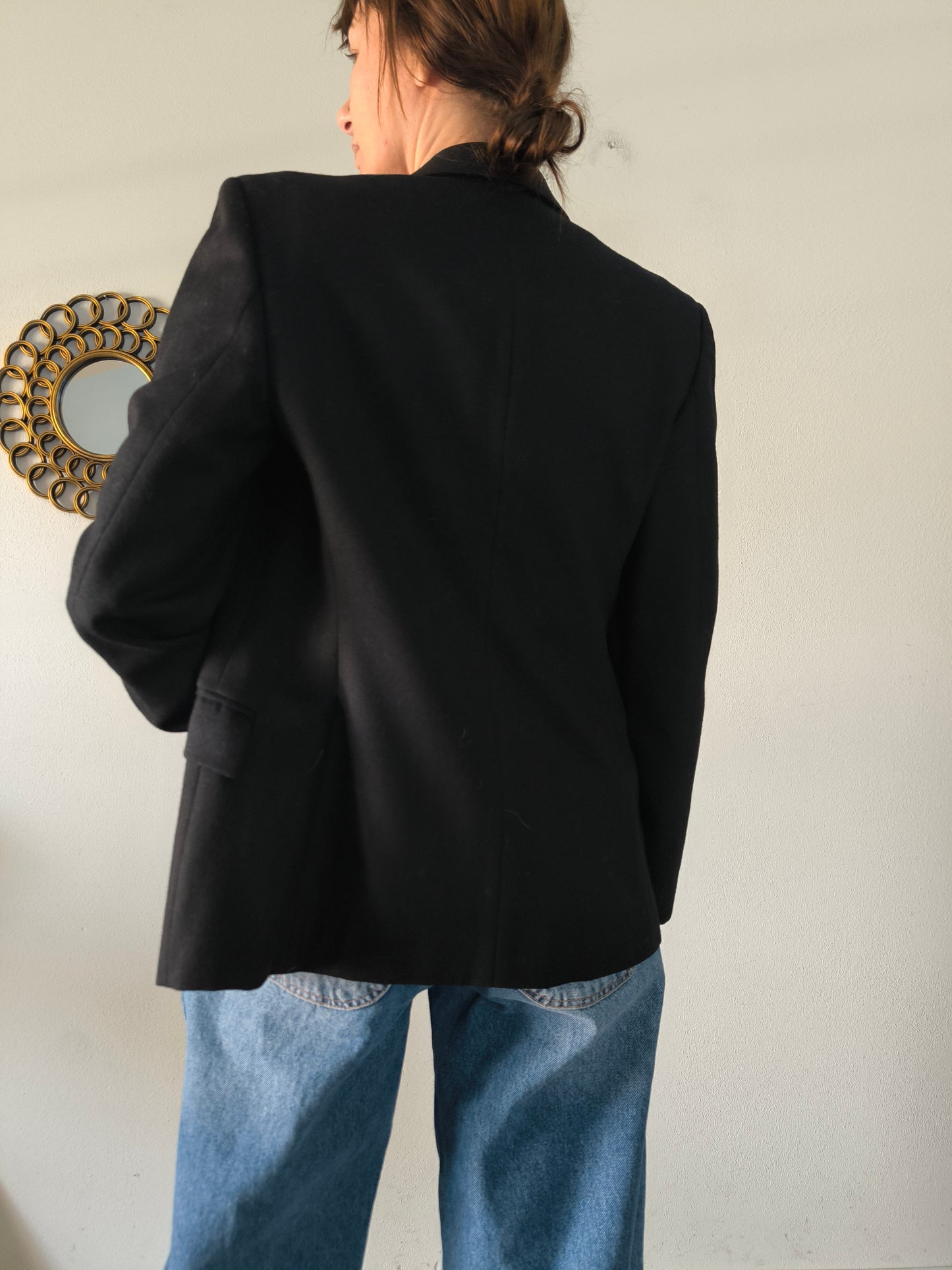 Blazer nero pura lana vergine tg 42