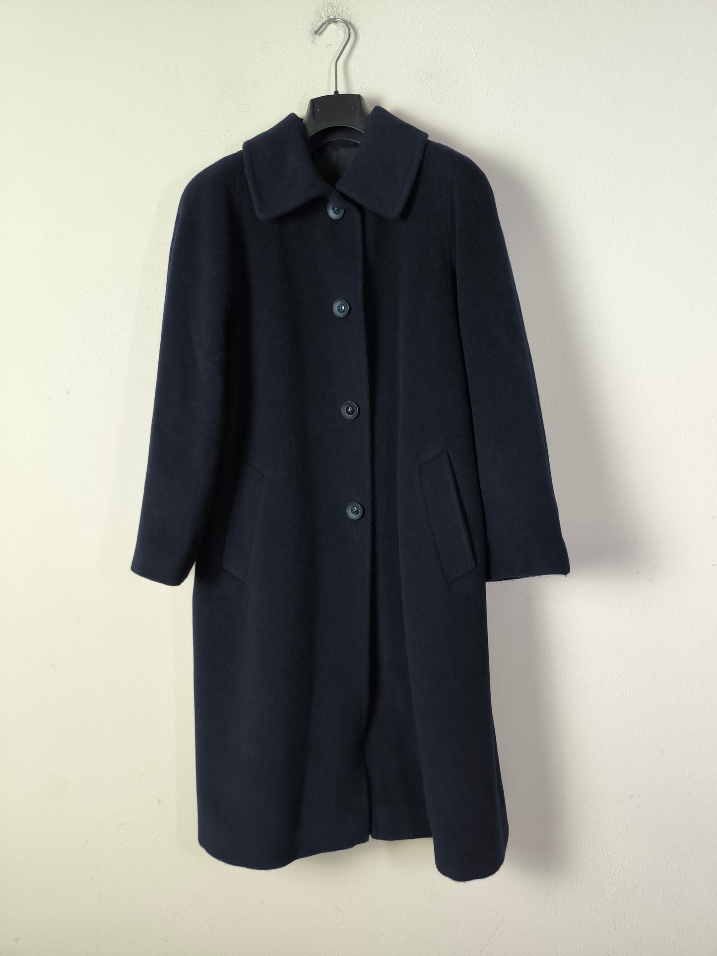 Cappotto lanificio Campore blu notte pura lana vergine