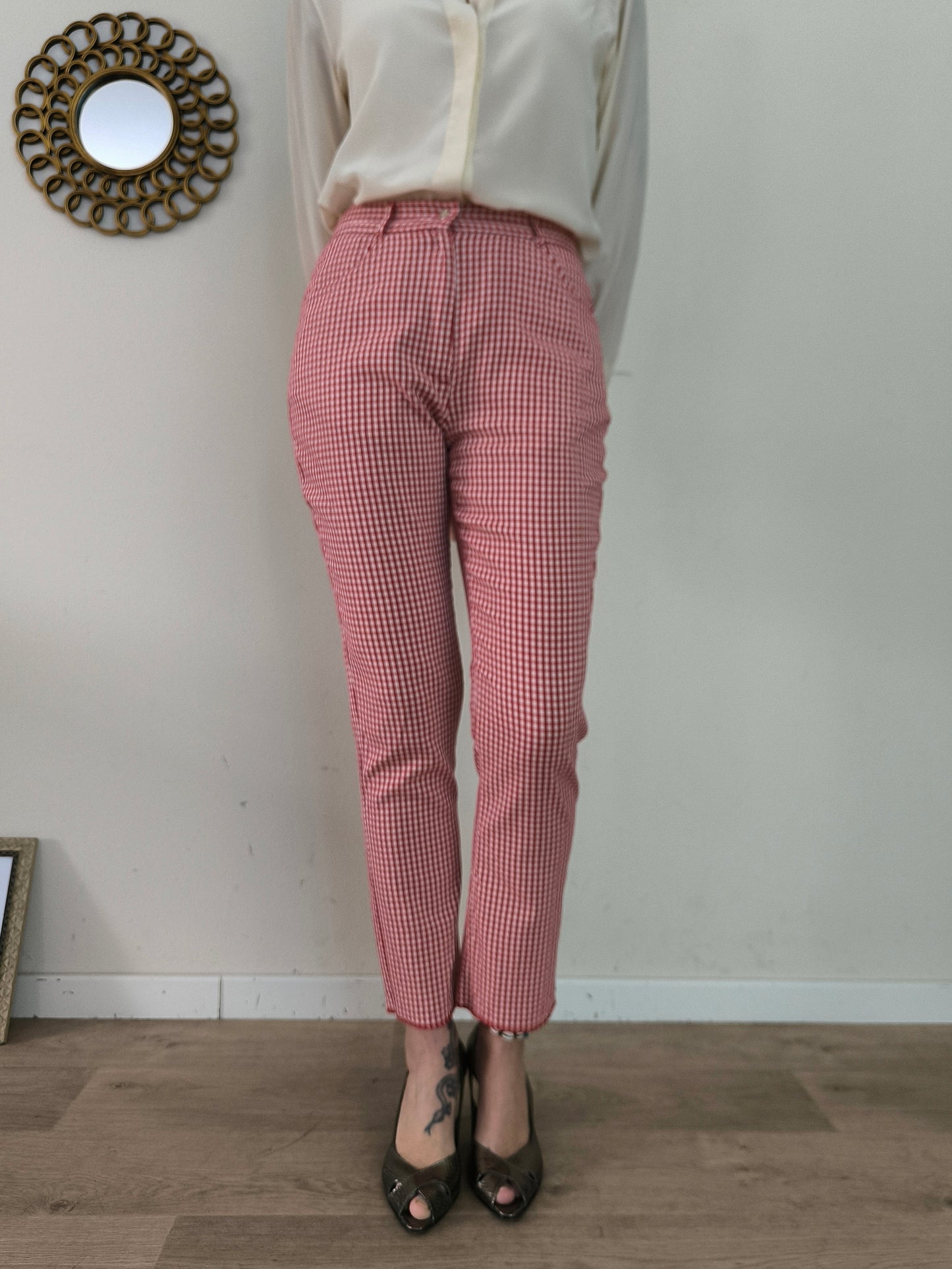 Pantalone vichy Blue Family Benetton