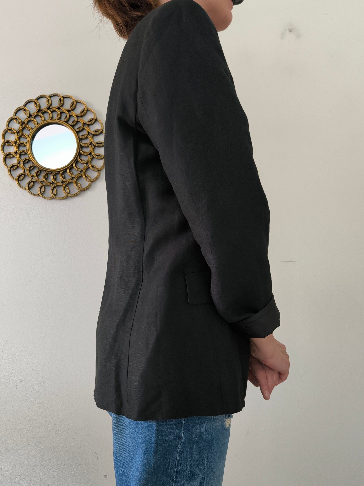 Blazer Marella in lino nero tg 44