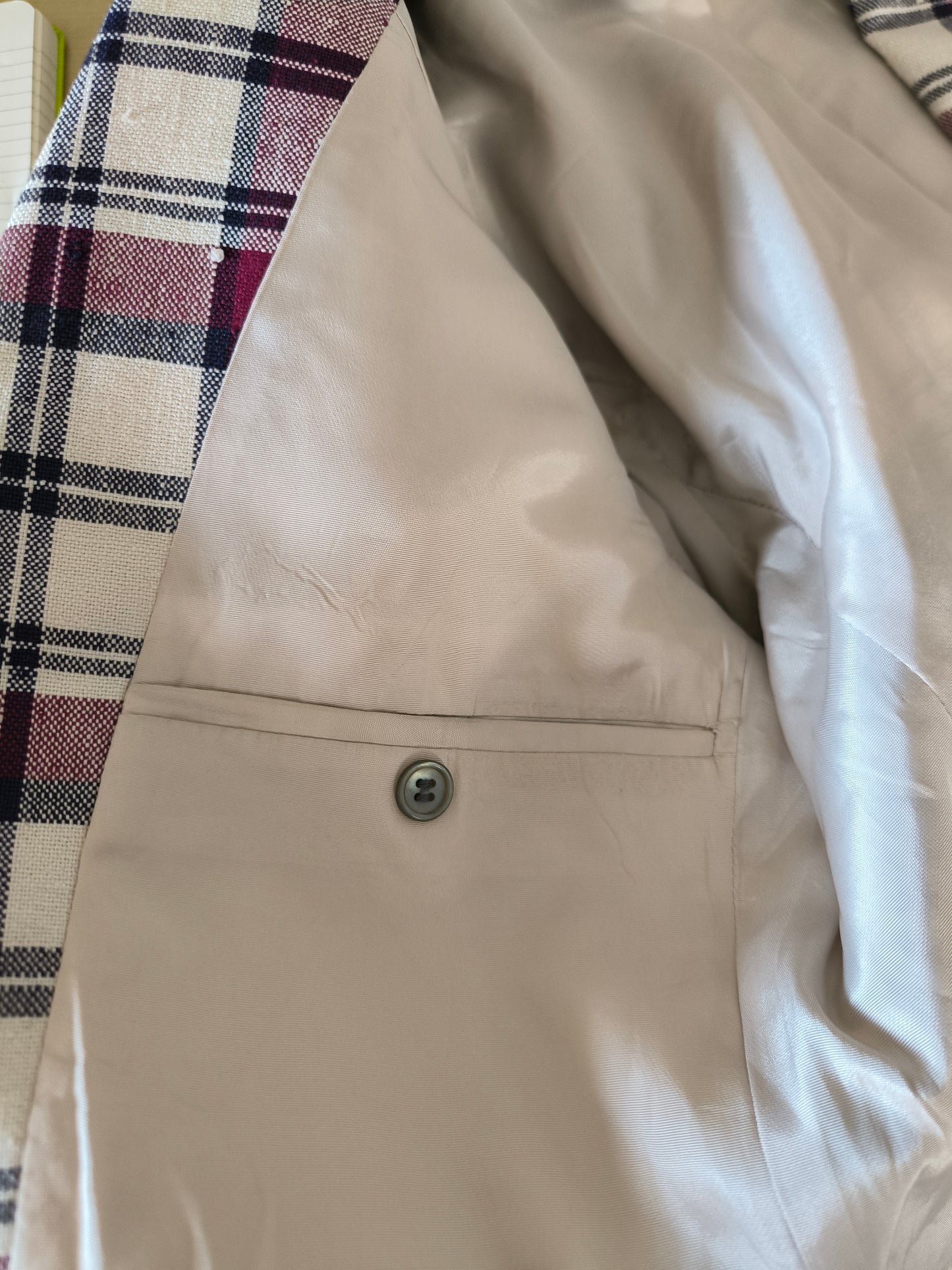 Blazer sartoriale vintage unisex a quadri tg M