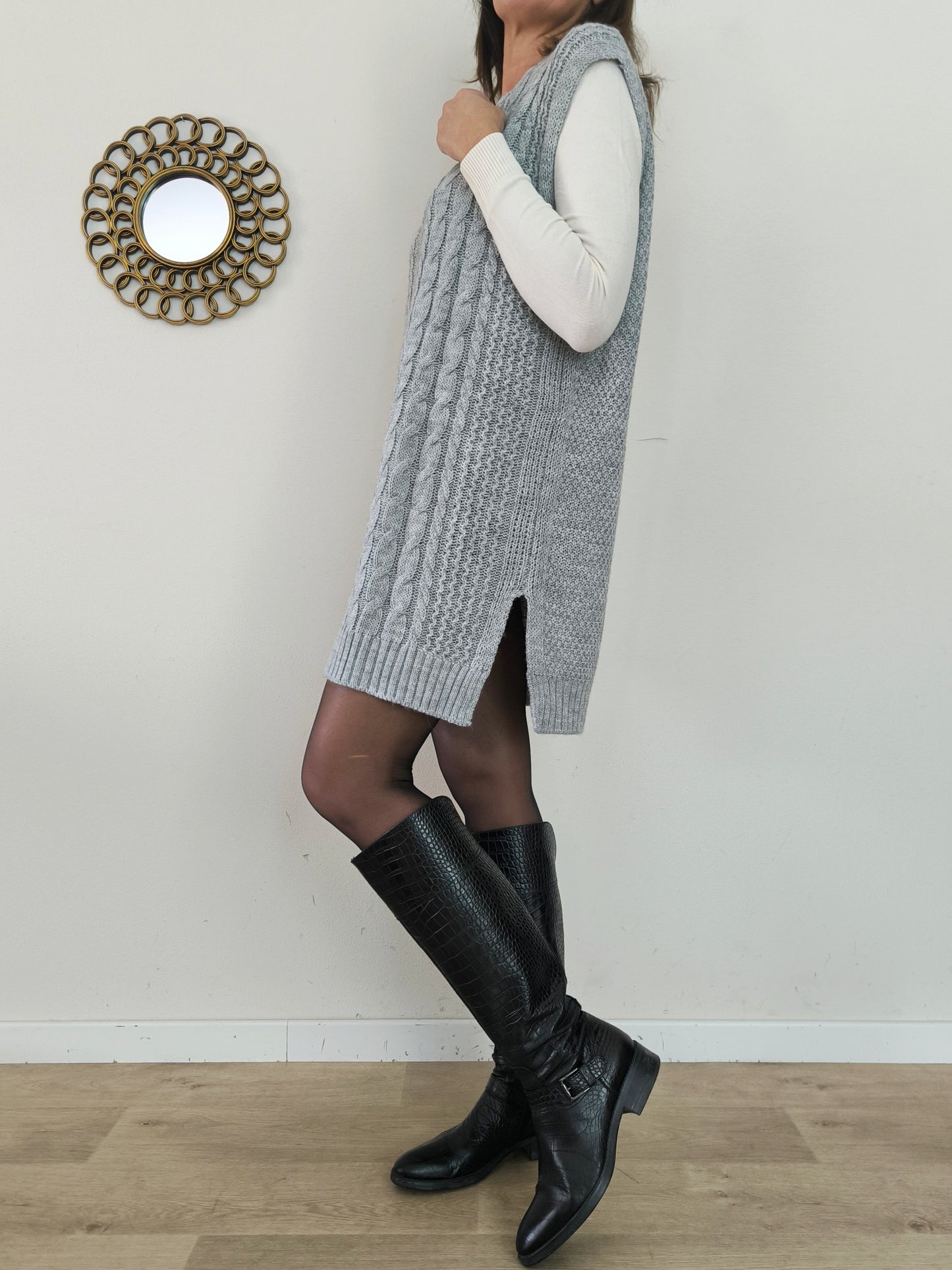 Maxi pull / minidress Vicolo grigio