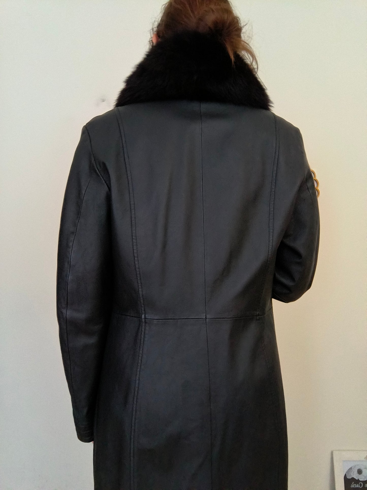 Cappotto vera pelle nero