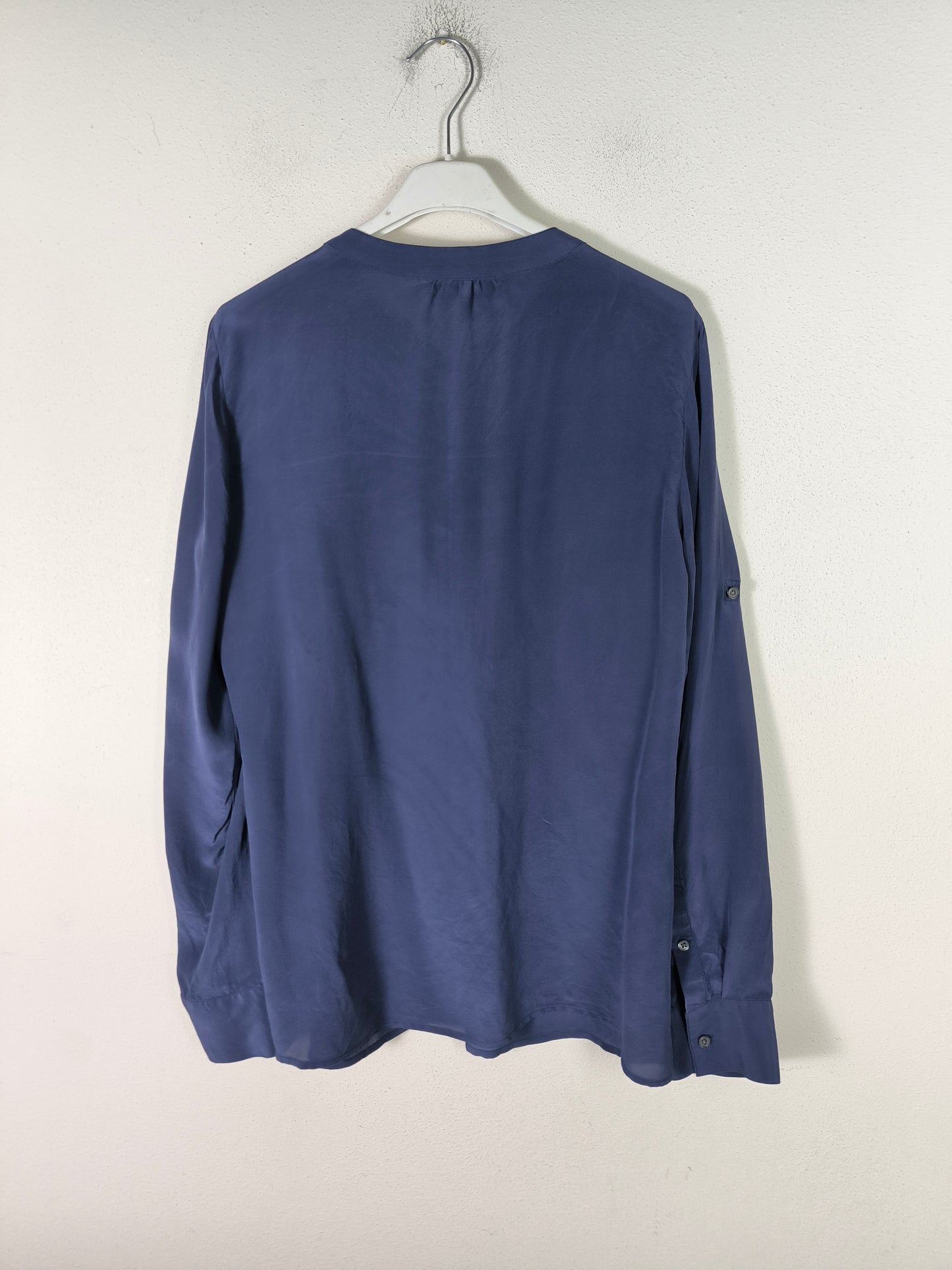 Camicetta in seta blu Banana Republic