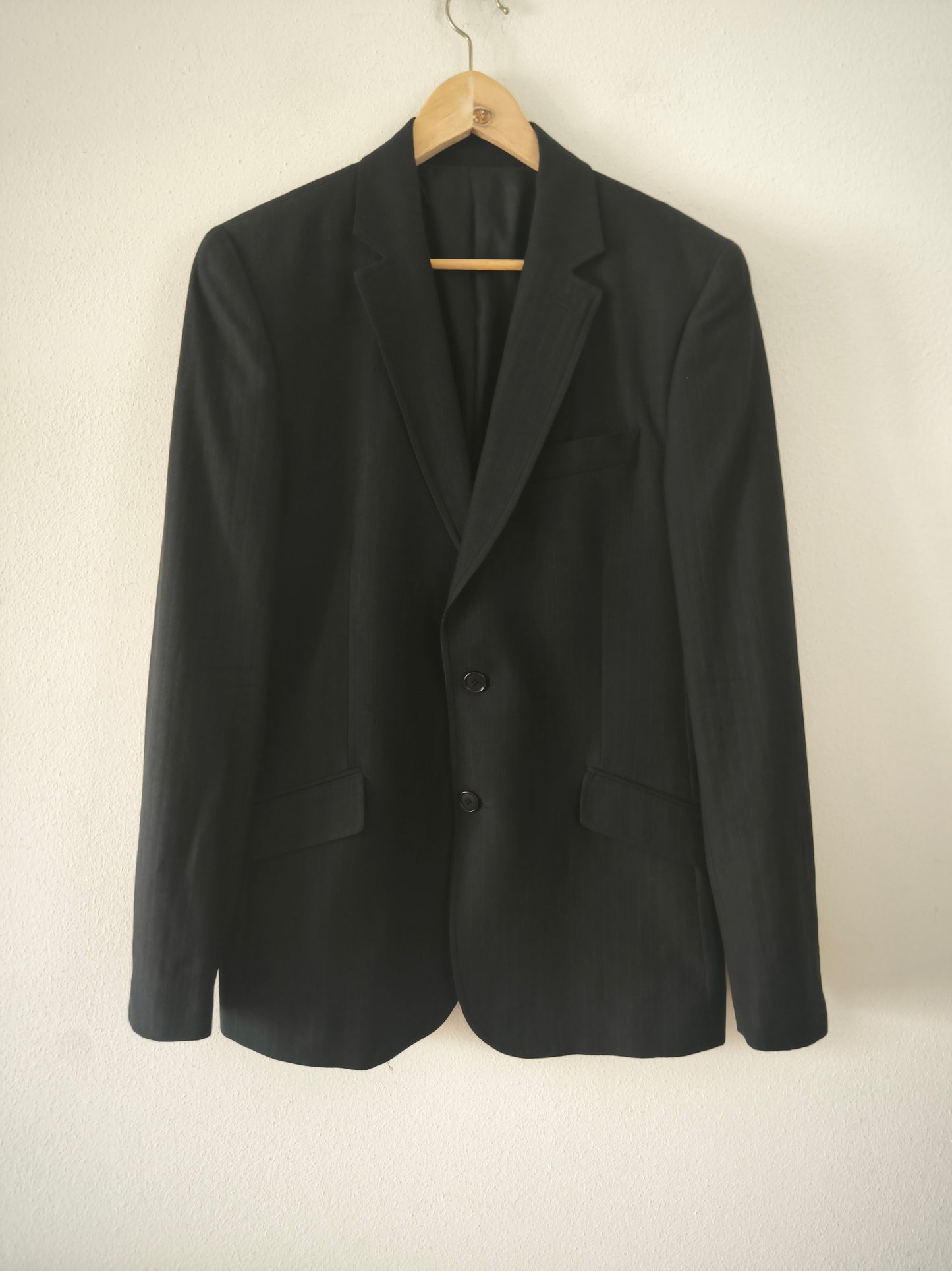 Completo giacca pantalone Versace in lana nero