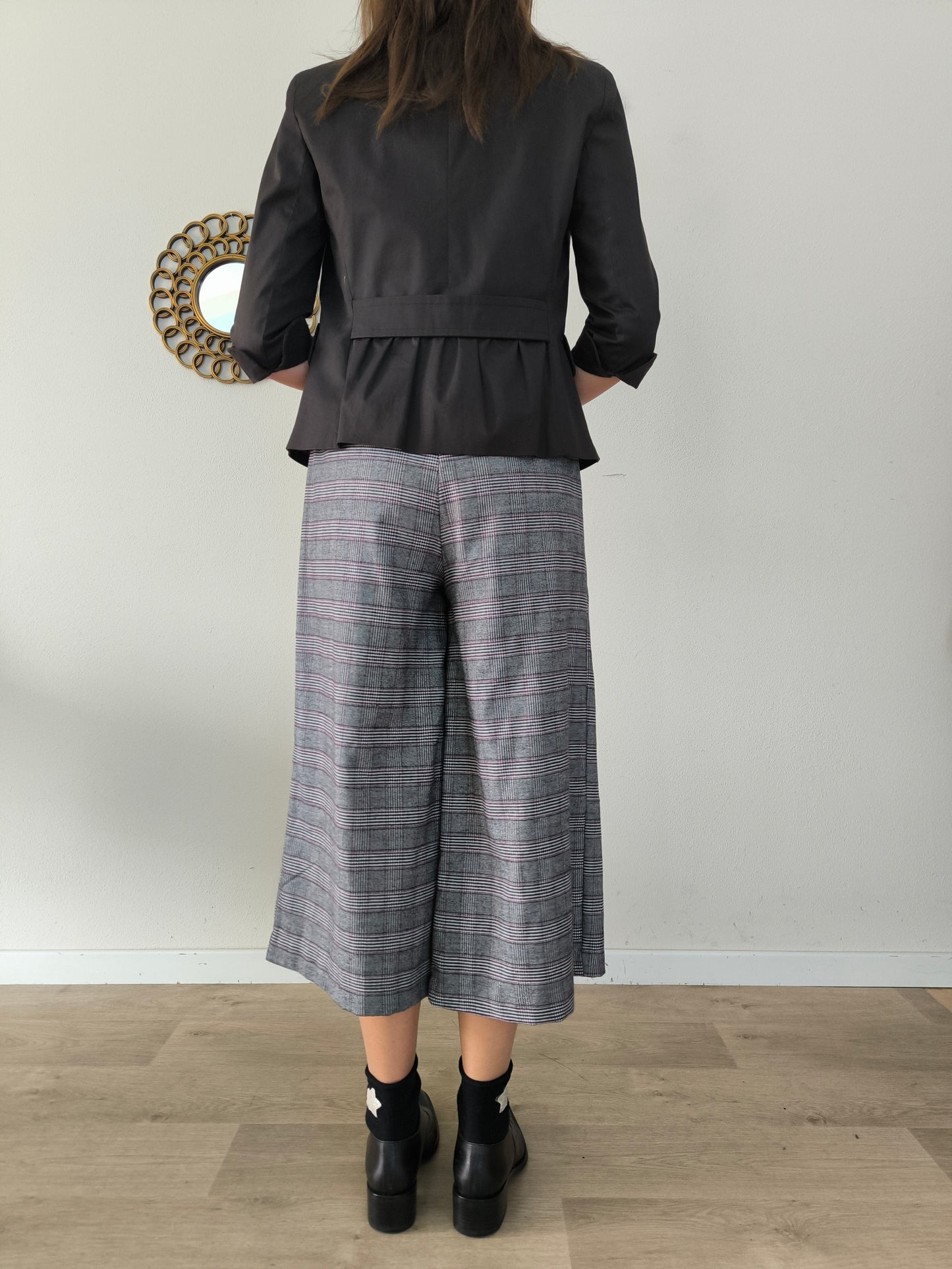 Pantalone ampio Susy Mix fantasia principe di Galles tg