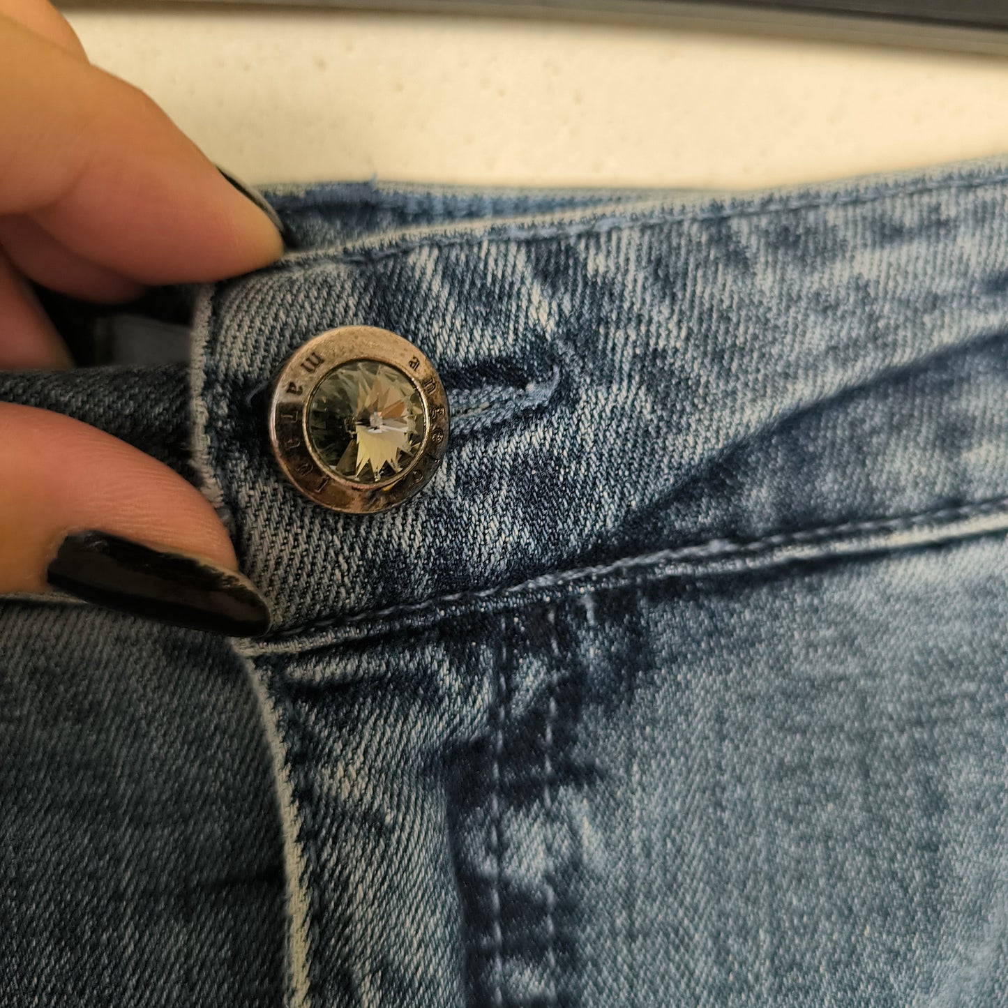 Gonna in Denim Angelo Marani con pizzo tg 50