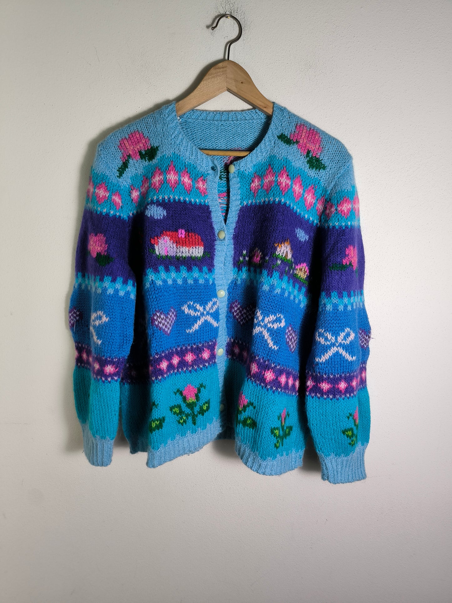 Cardigan vintage ricamato a mano