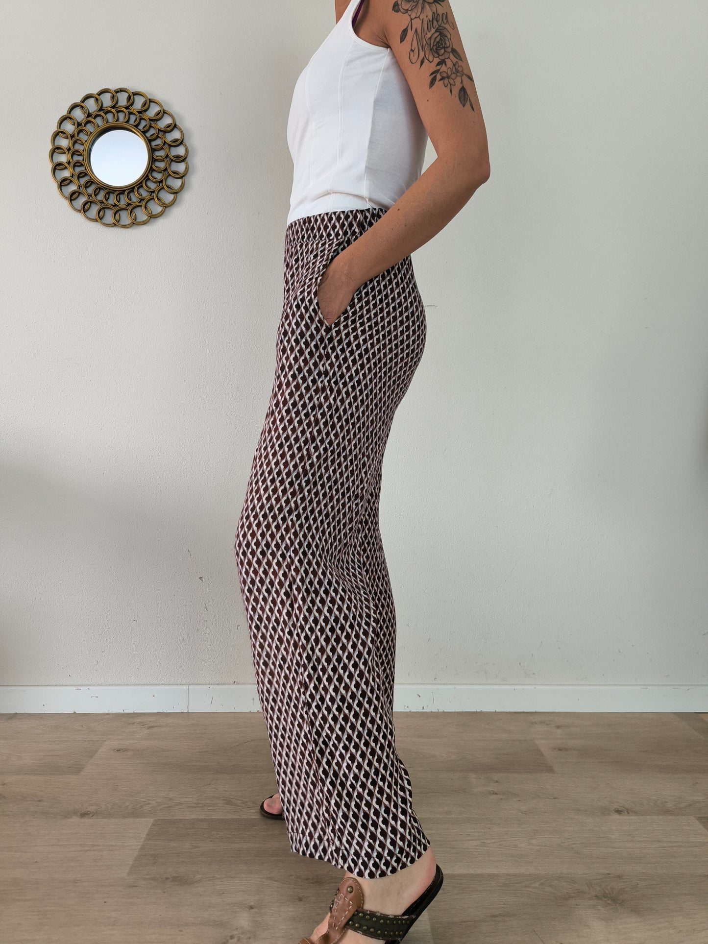 Leonora pantalone fantasia in viscosa