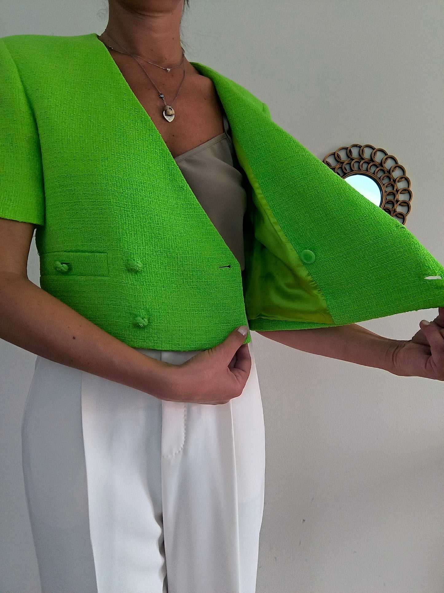 Blazer corto Zara verde