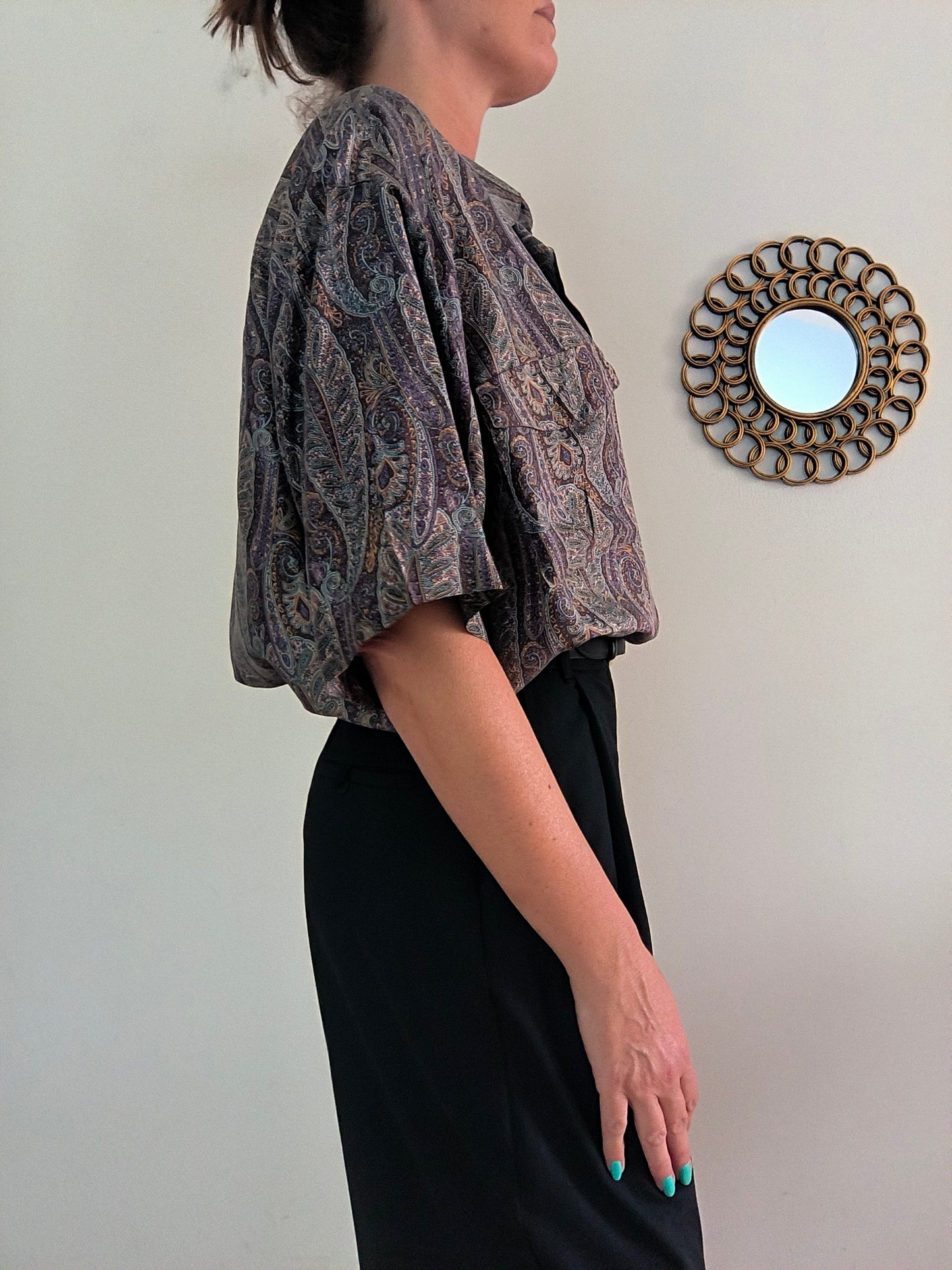 Camicia Paisley in pura seta unisex