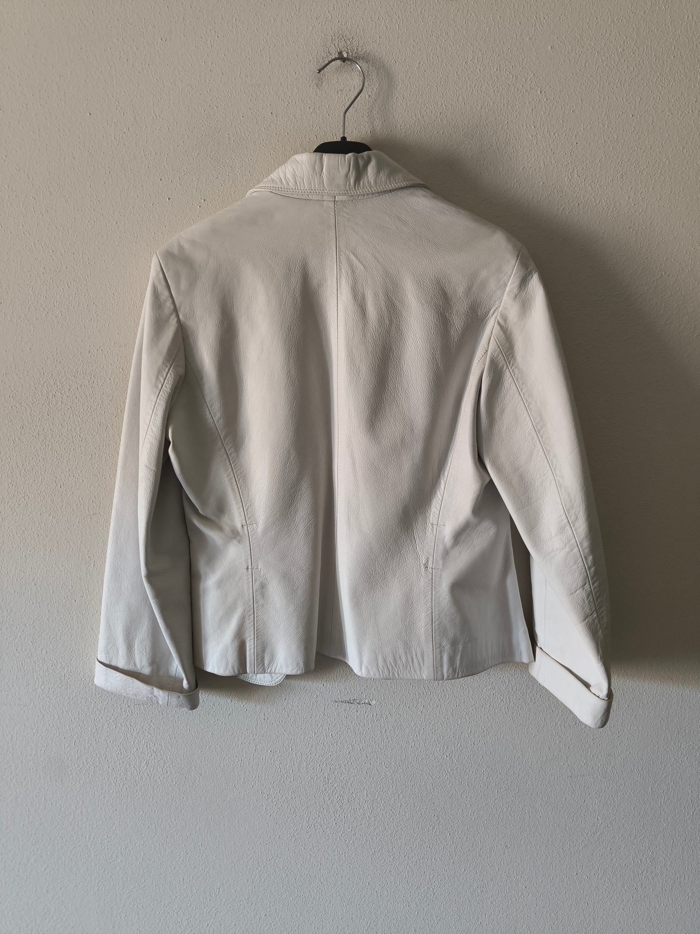 Blazer vera pelle bianco