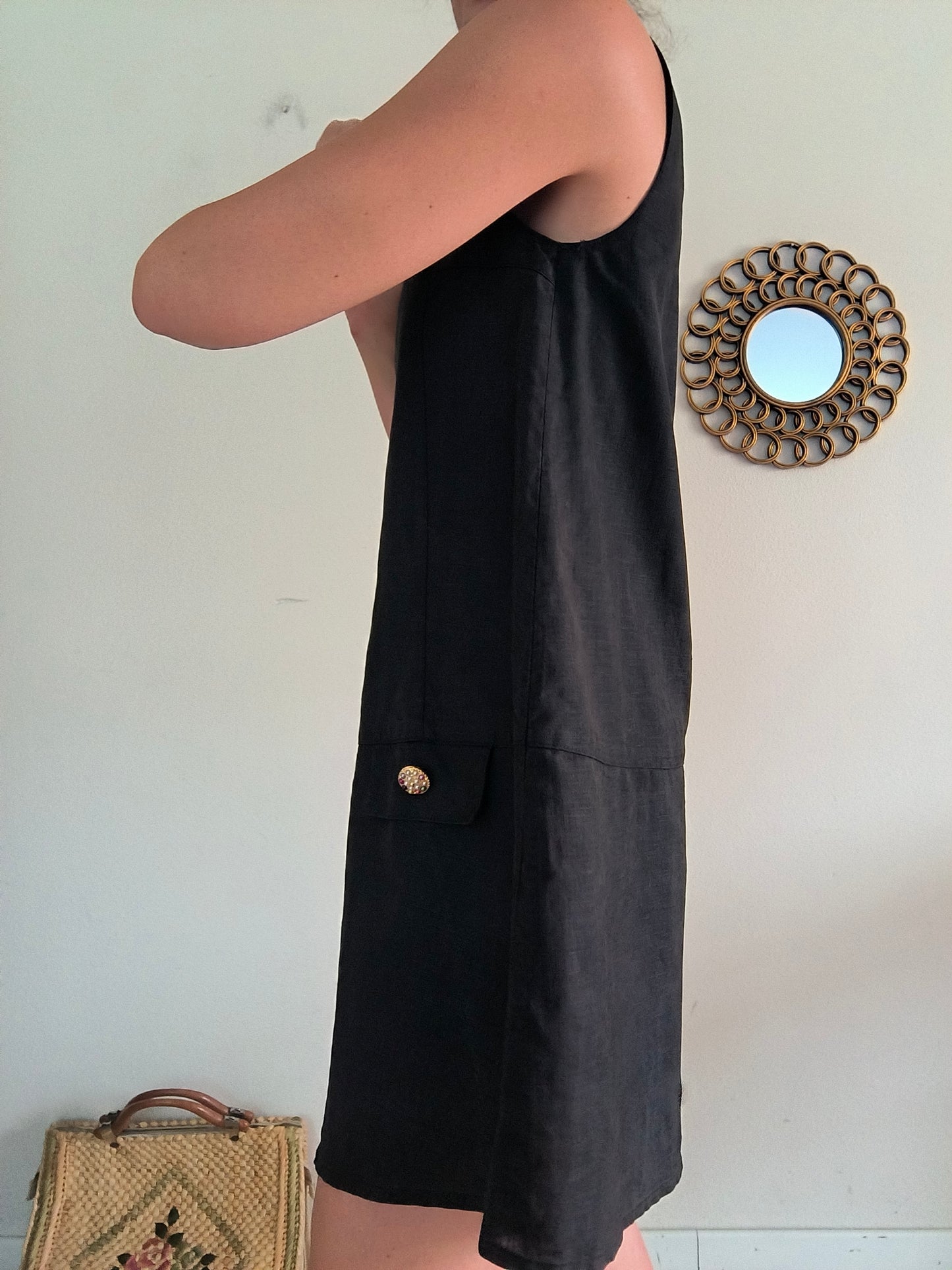 Abito vintage Egoiste in lino e cotone