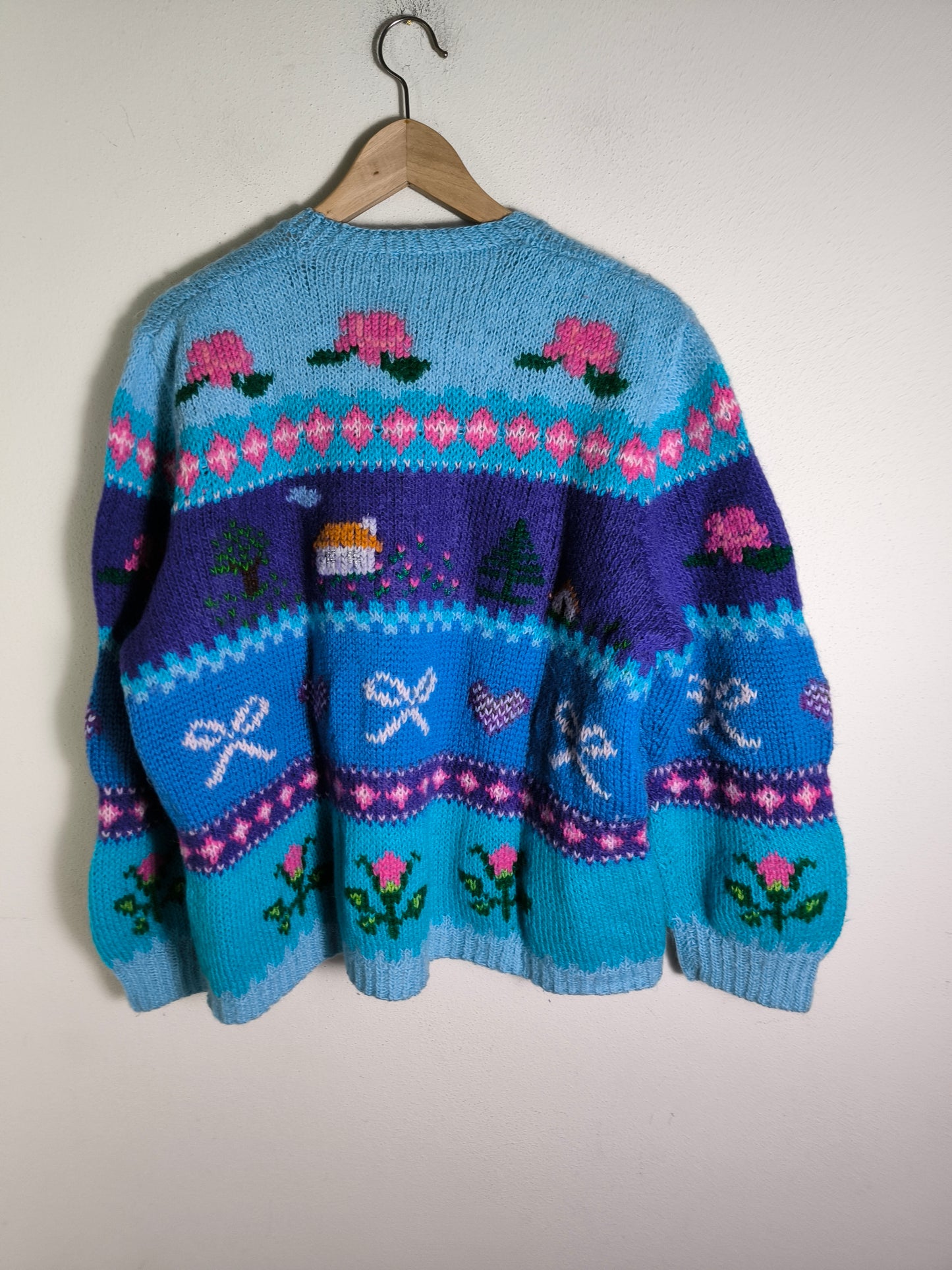 Cardigan vintage ricamato a mano