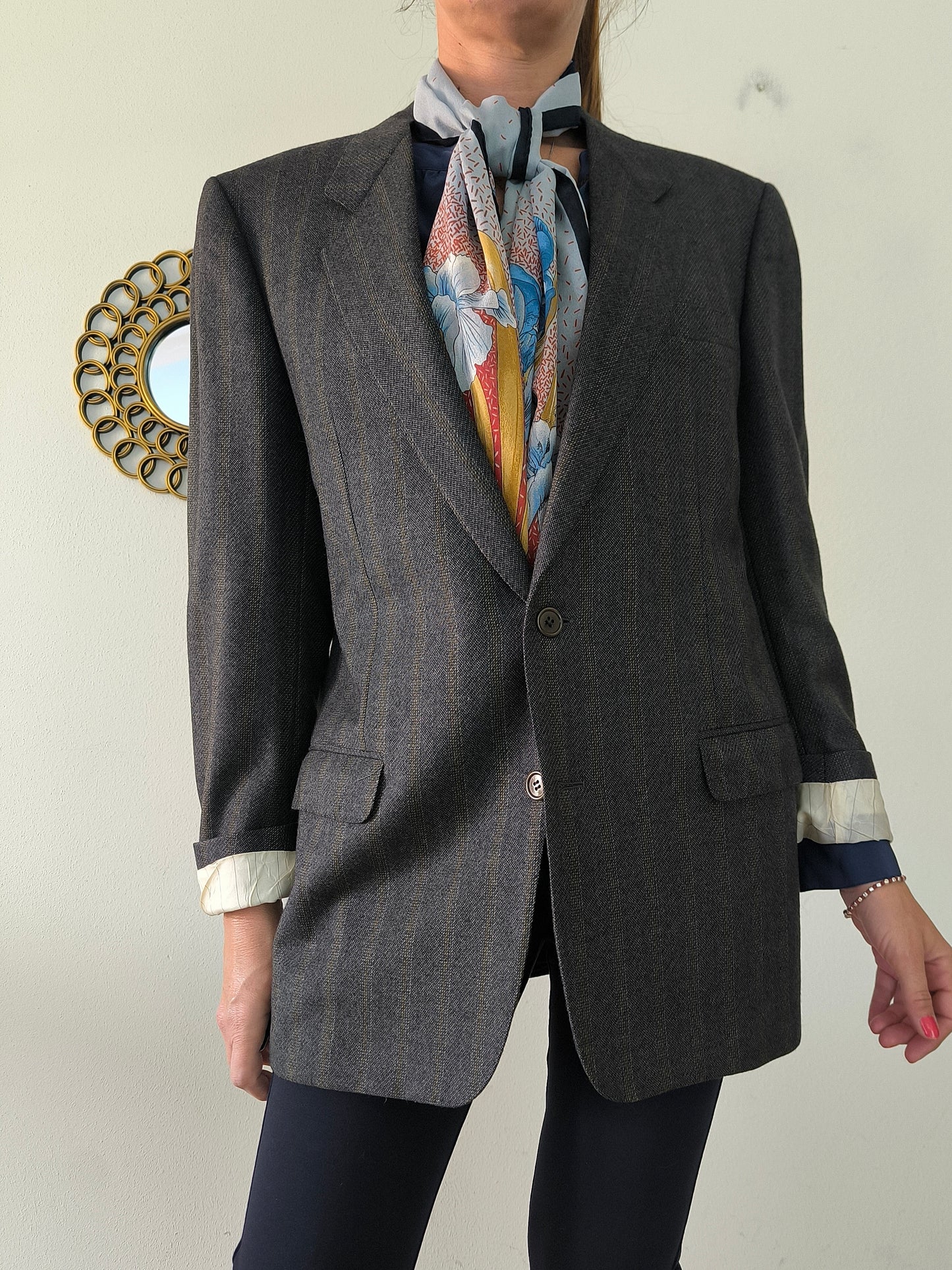 Blazer Corneliani pura lana grigio