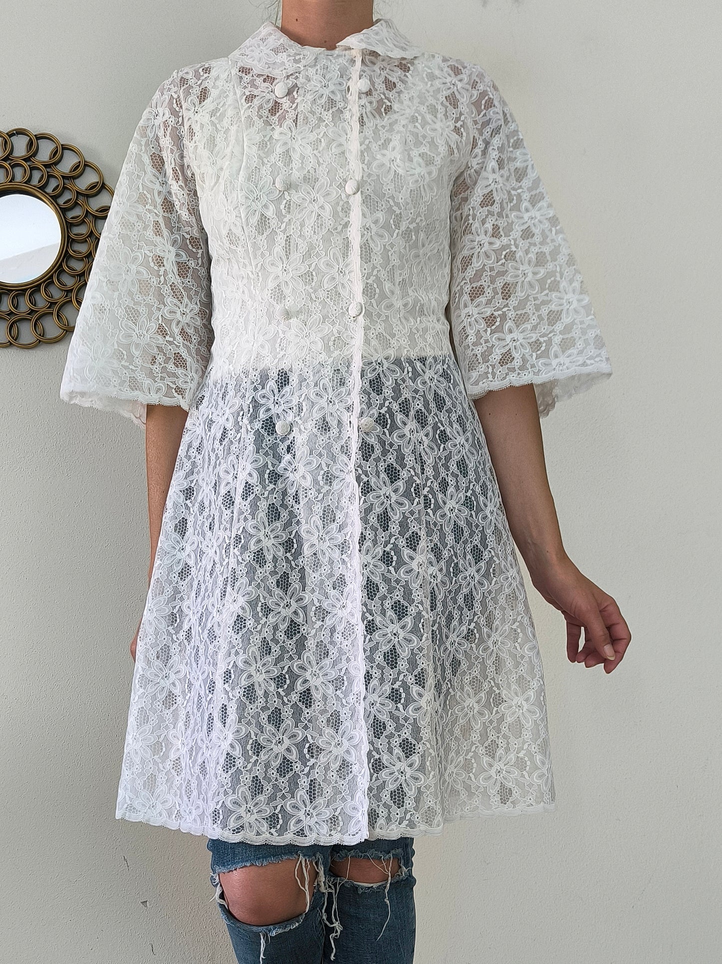 Vestaglina in pizzo anni 60