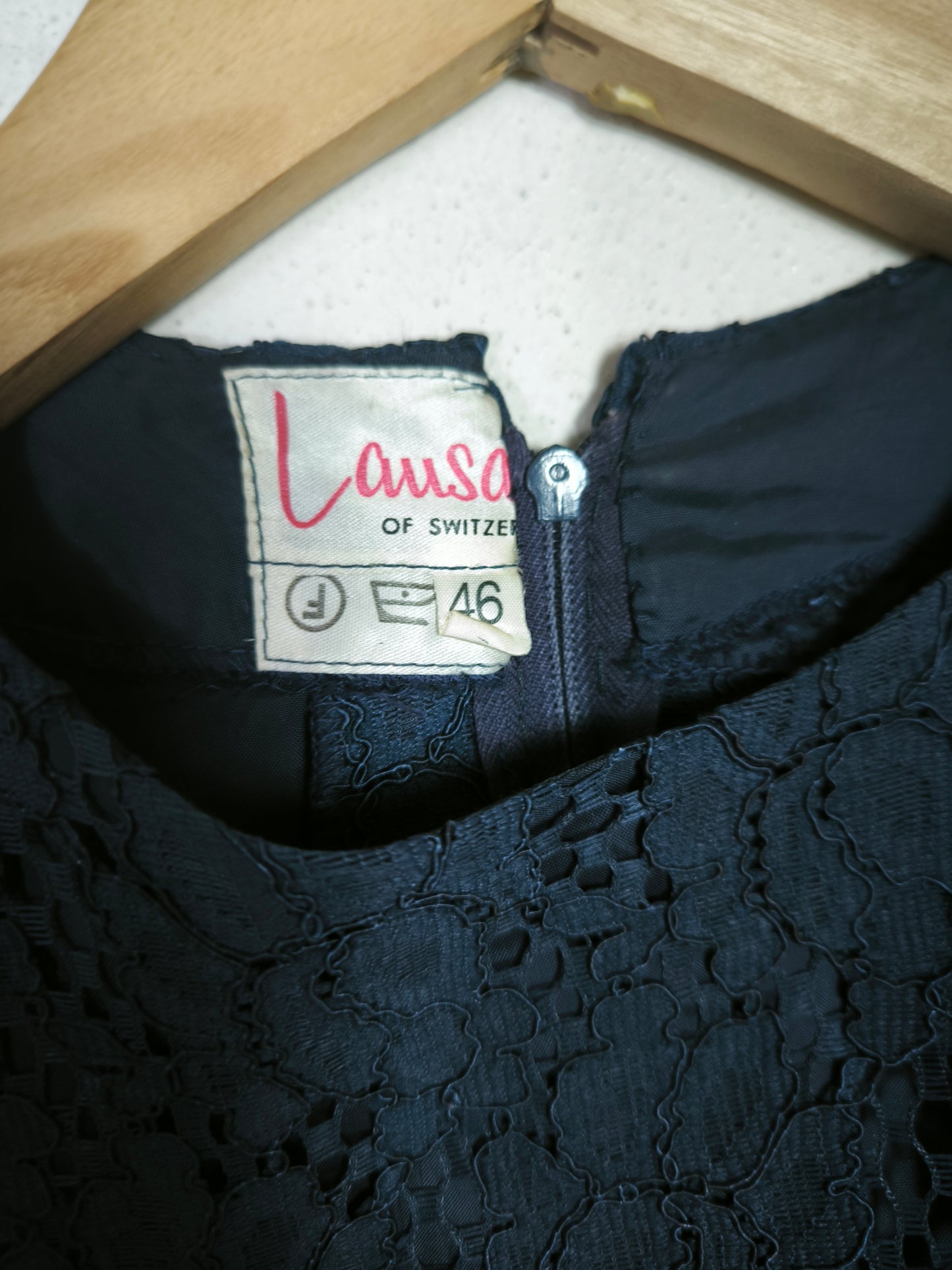 Completo anni 60 in pizzo macramè svizzero
