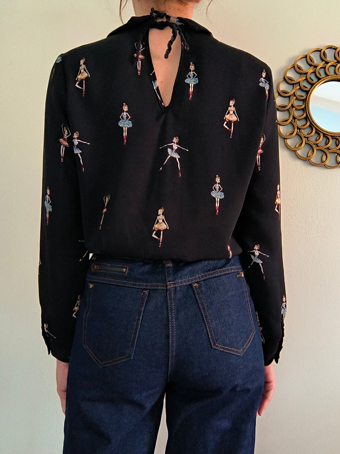 Camicia con ballerine nera
