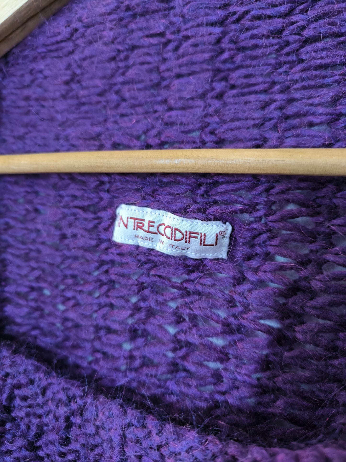 Maglione a maglia viola tg U