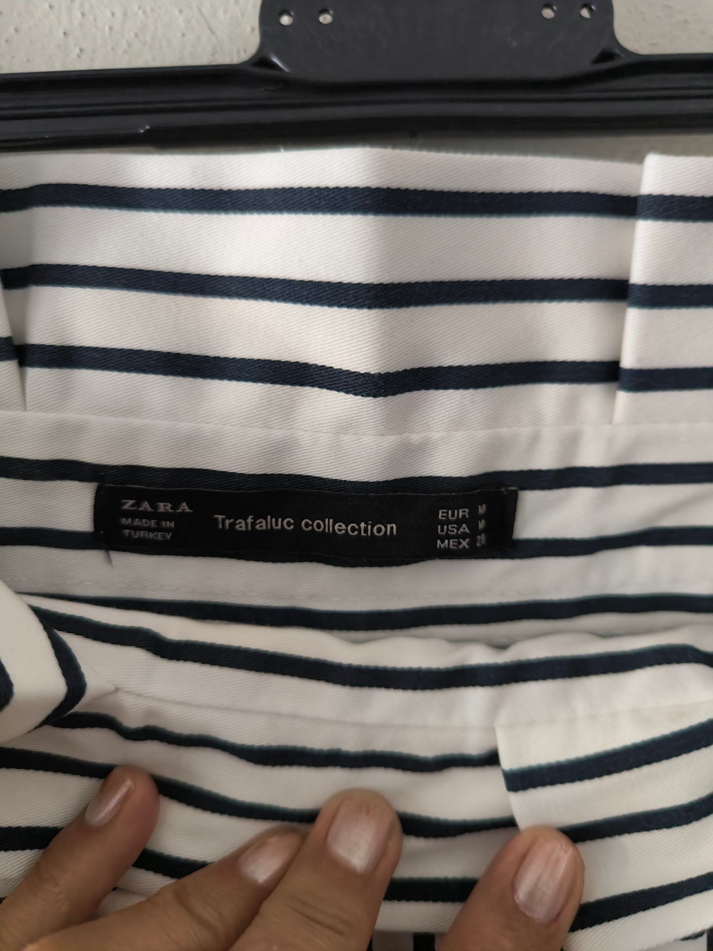 Shorts bianco a righe verticali
