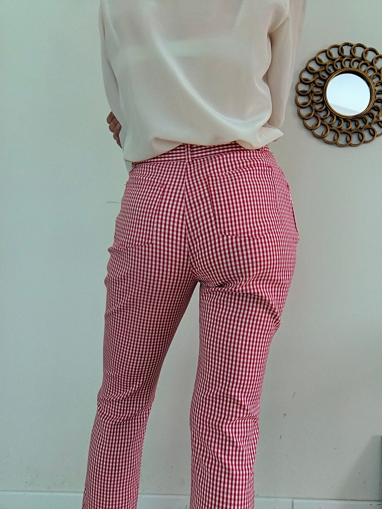 Pantalone vichy Blue Family Benetton