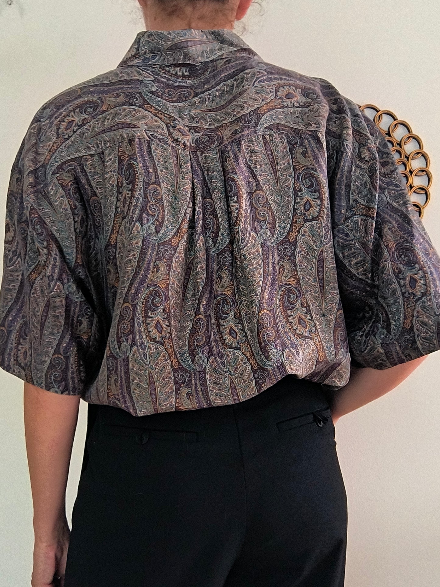 Camicia Paisley in pura seta unisex
