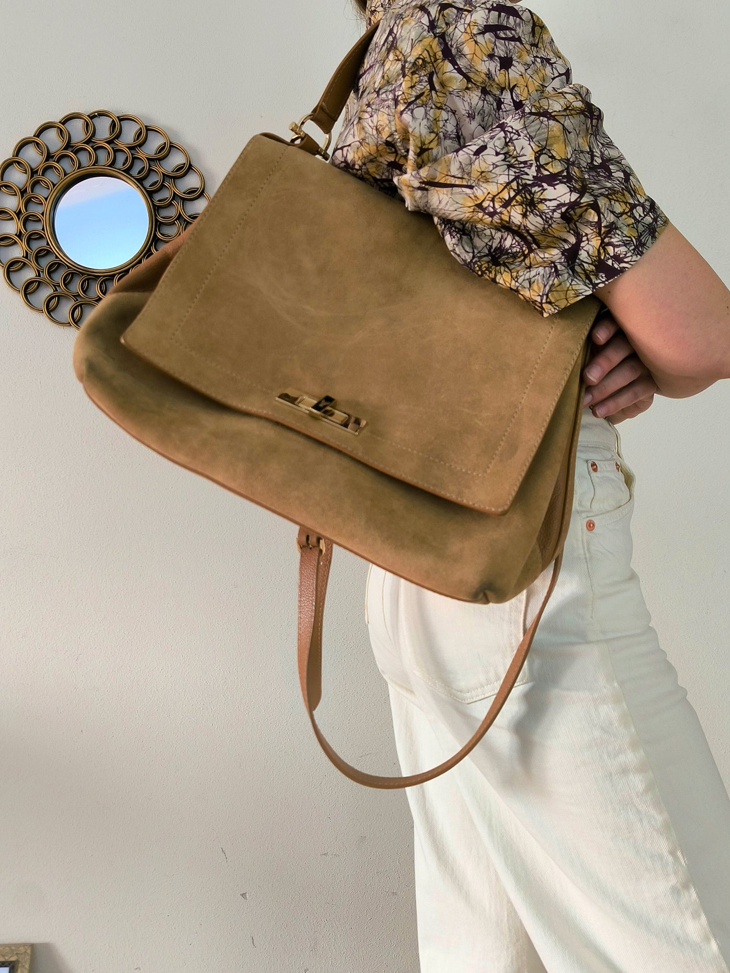 Borsa in suede e pelle Patrizia Pepe