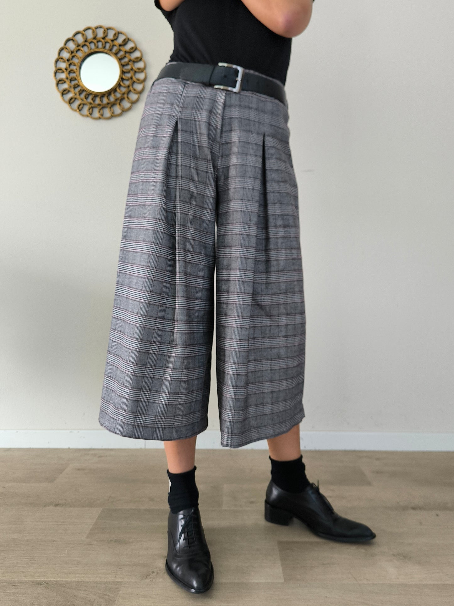Pantalone ampio Susy Mix fantasia principe di Galles tg