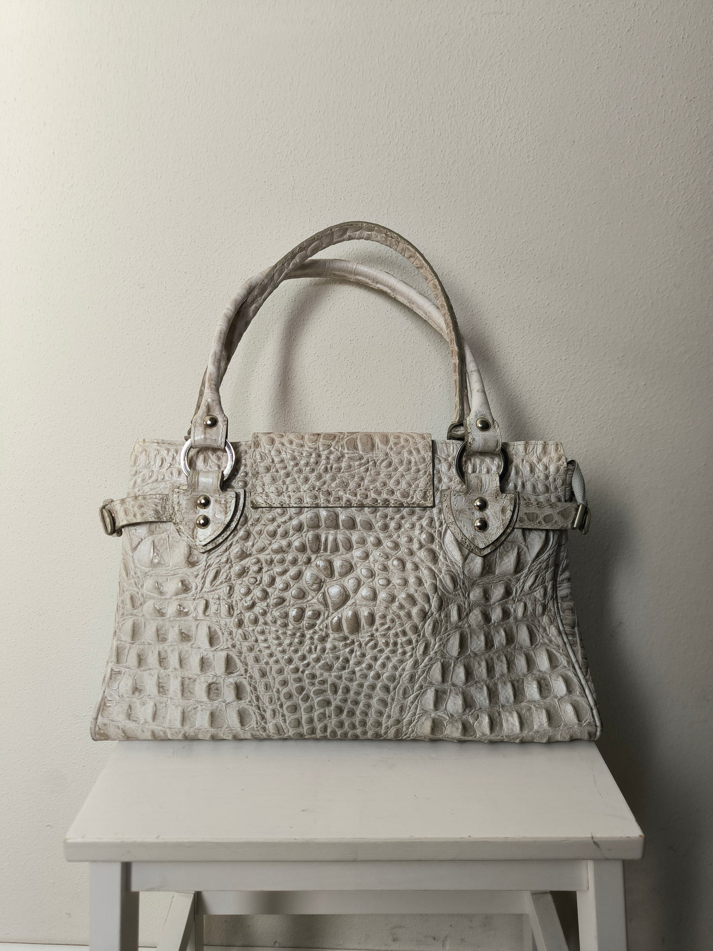 Borsa tote vera pelle ghiaccio