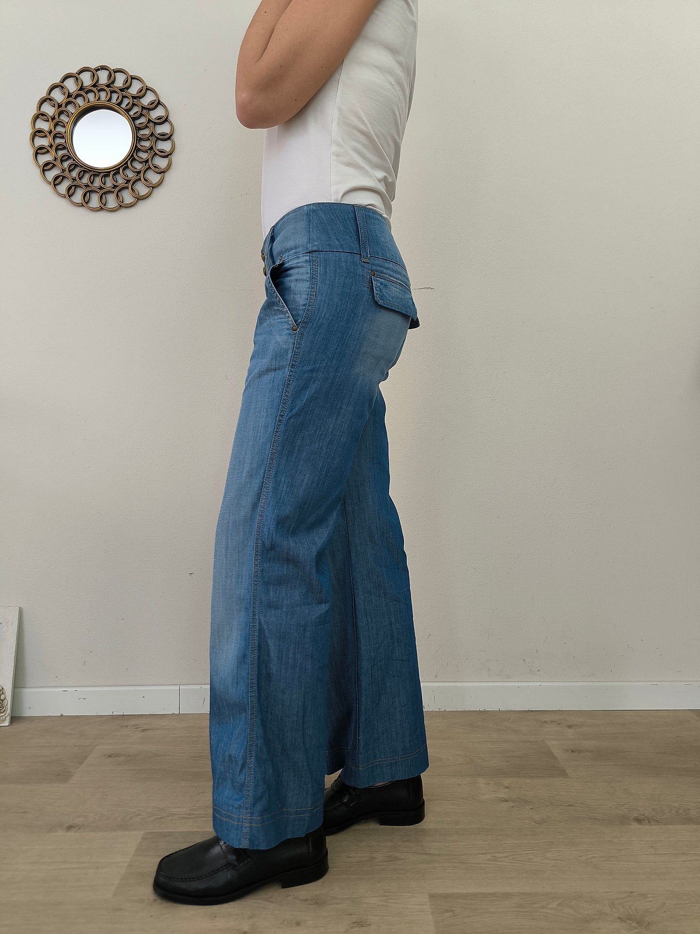 Jeans Benetton vintage a gamba larga tg 42
