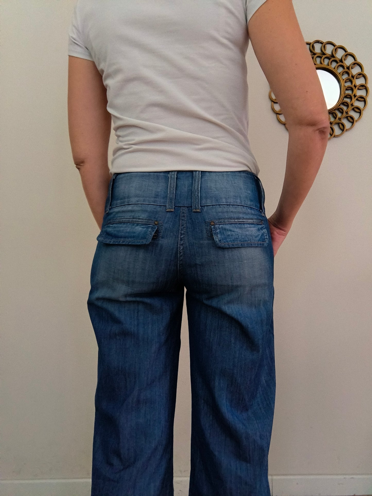 Jeans Benetton vintage a gamba larga tg 42