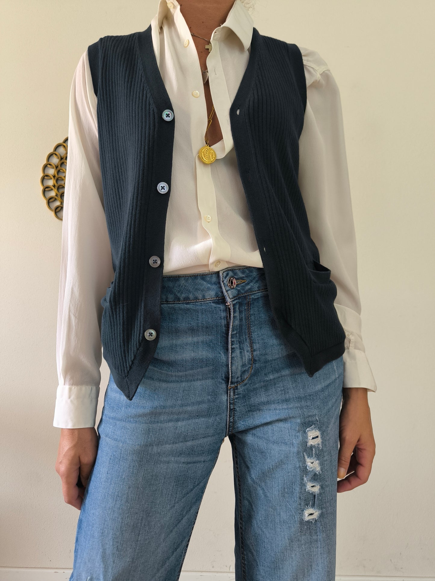 Gilet smanicato Paul Smith blu tg M