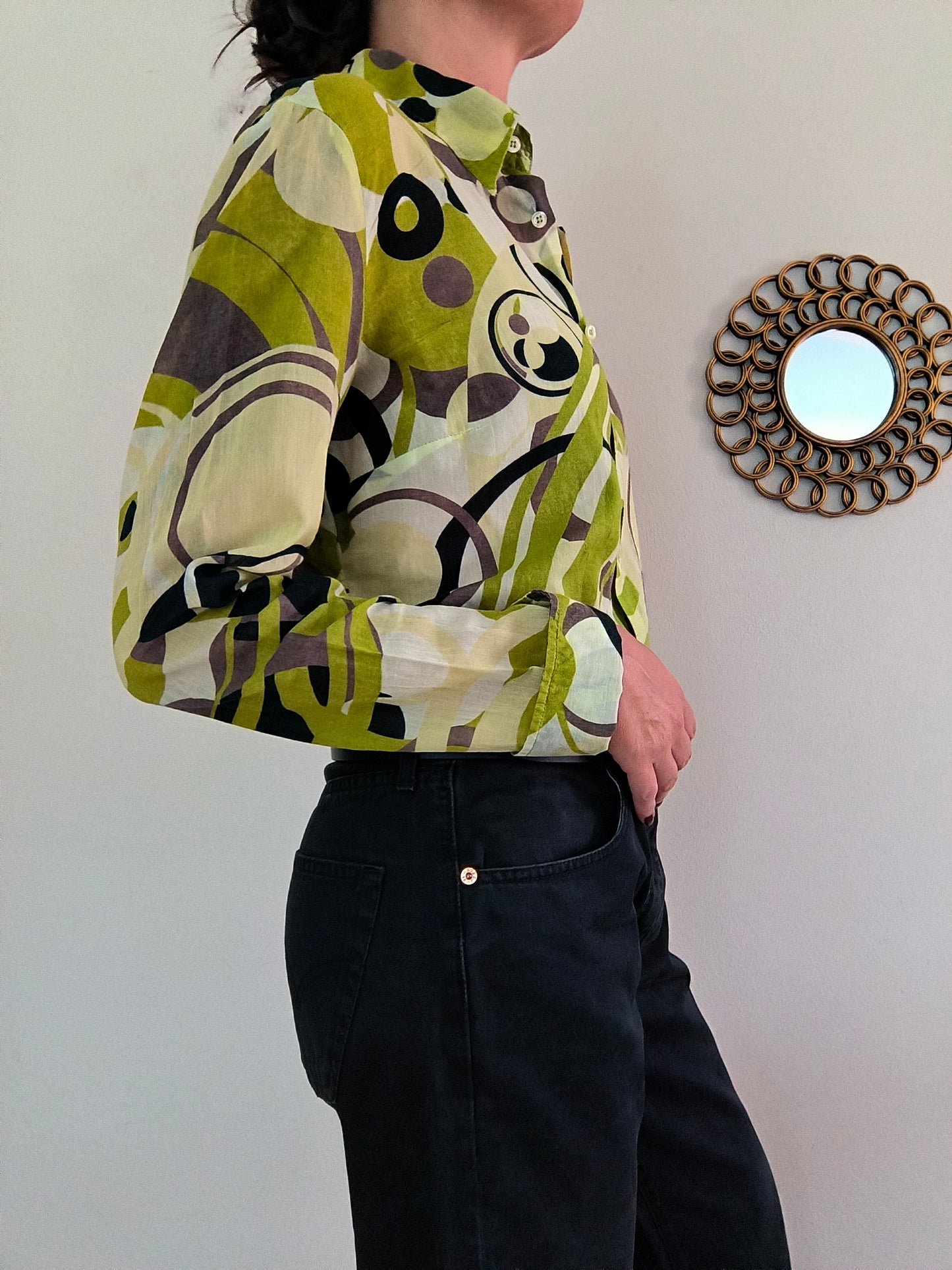 Camicetta fantasia verde Benetton