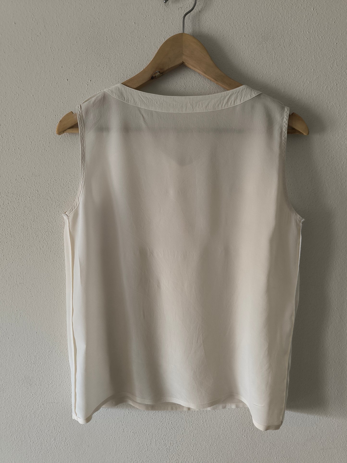Blusa sartoriale in seta panna tg S/M