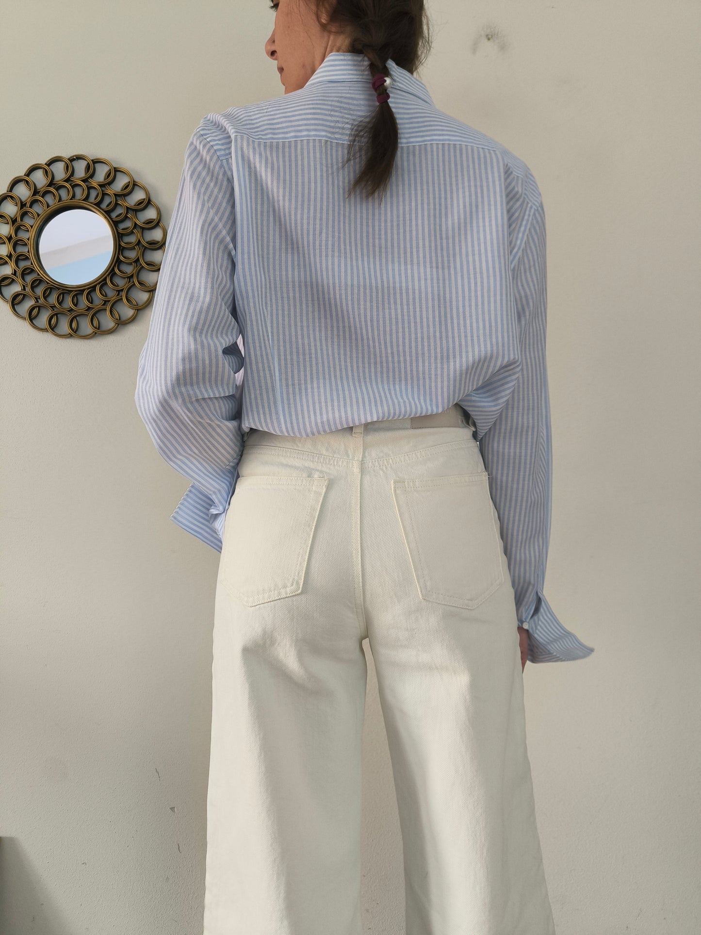 Camicia rigata in cotone Massimo Dutti