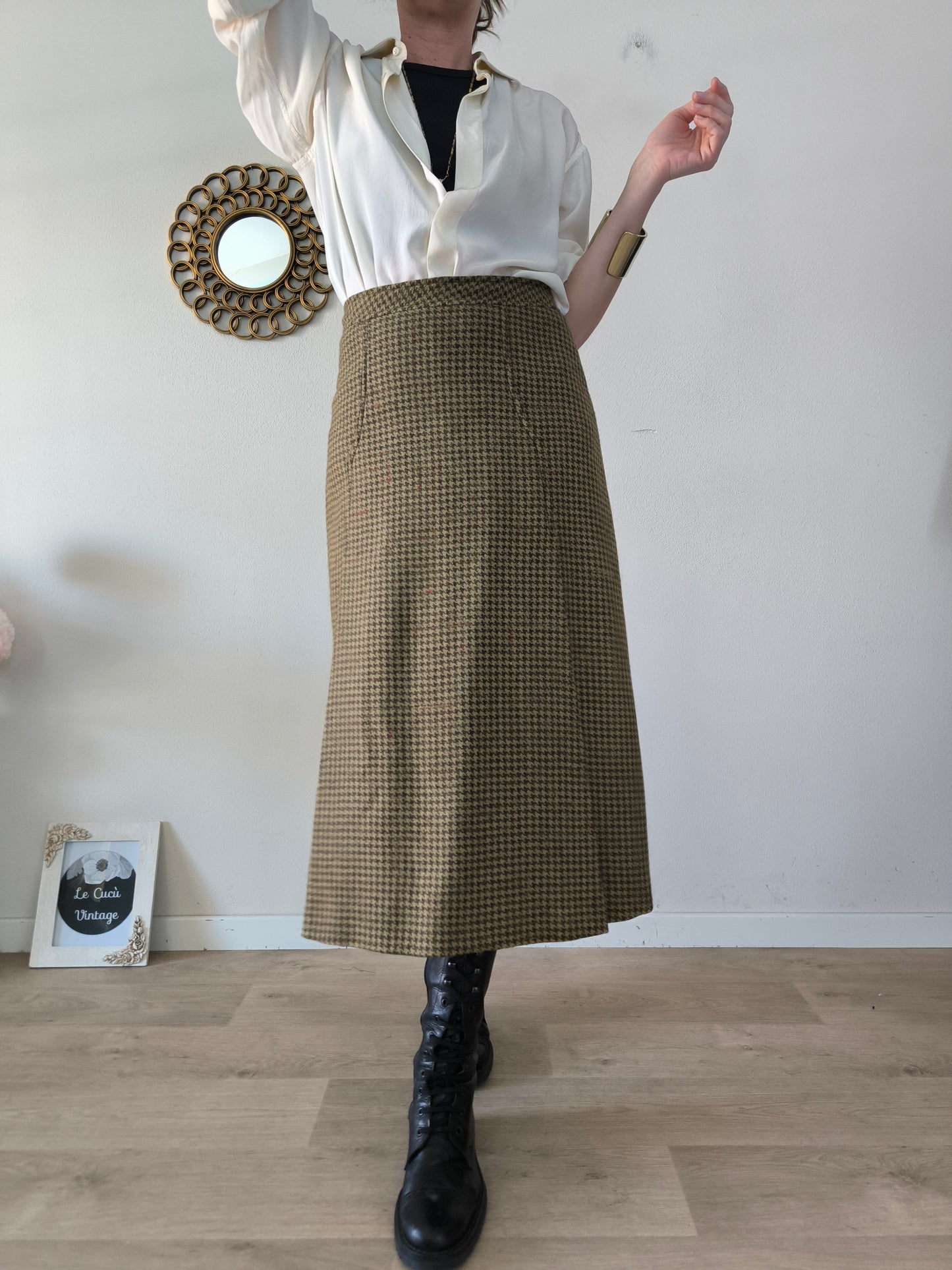 Gonna sartoriale anni 60 in lana tg M