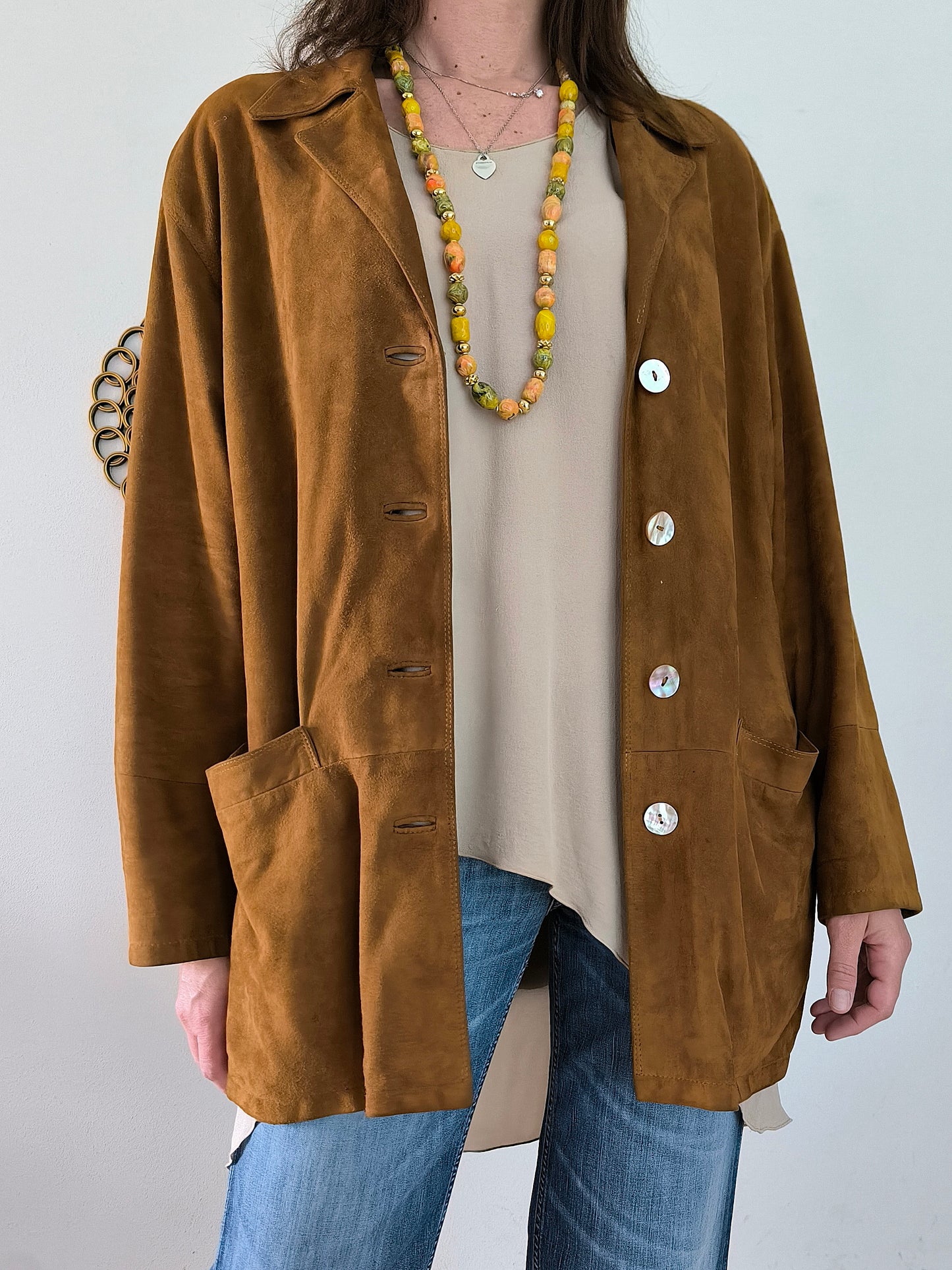 Giacca in camoscio vintage tg M/L