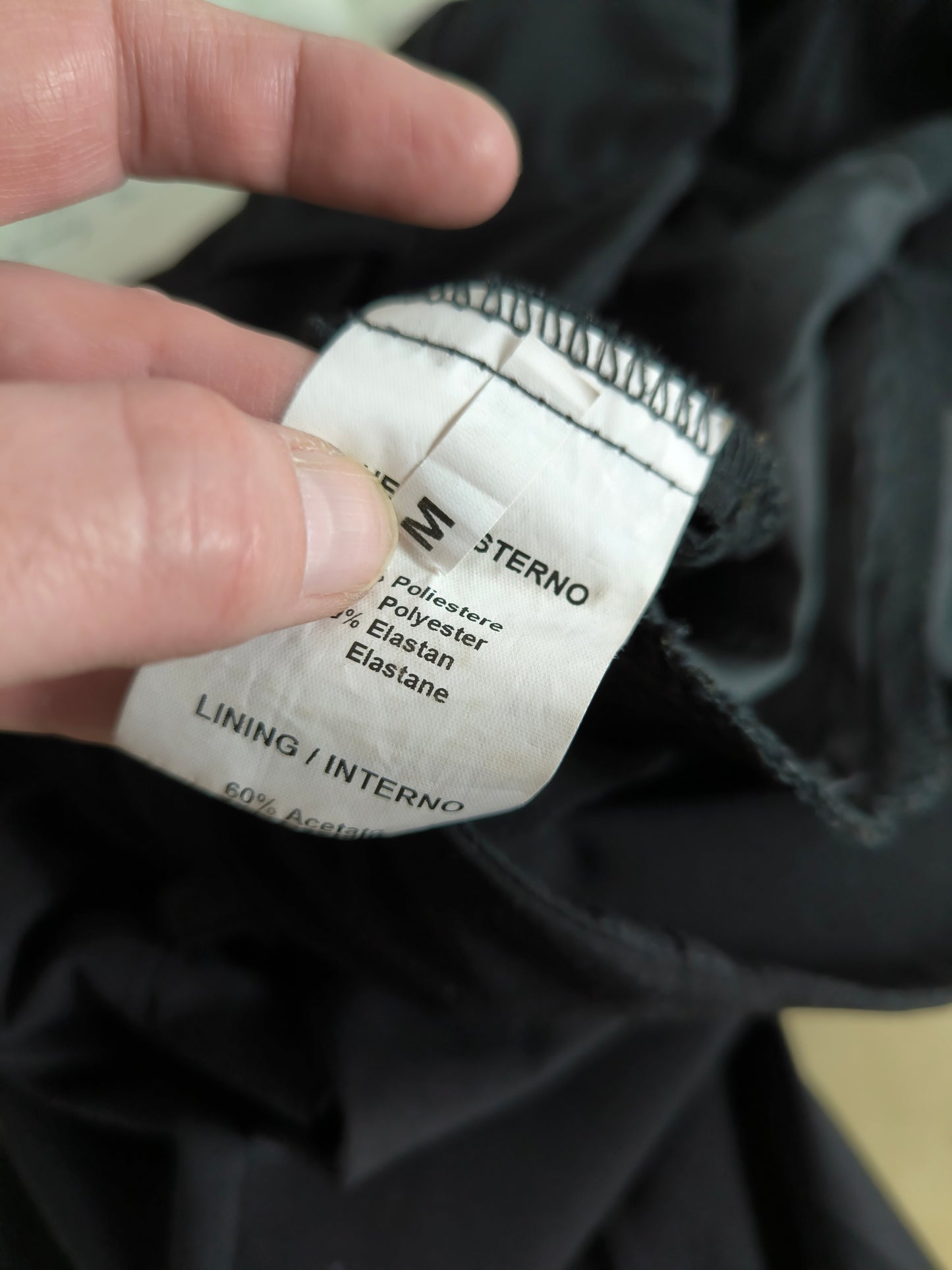Pantalone Vicolo nero tg M con bretelle removibili